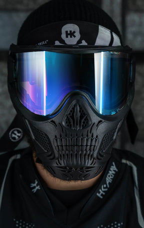 Hstl Skull Goggle "Reaper" - Black W/ Ice Lens | Paintball Goggle | Mask | Hk Army