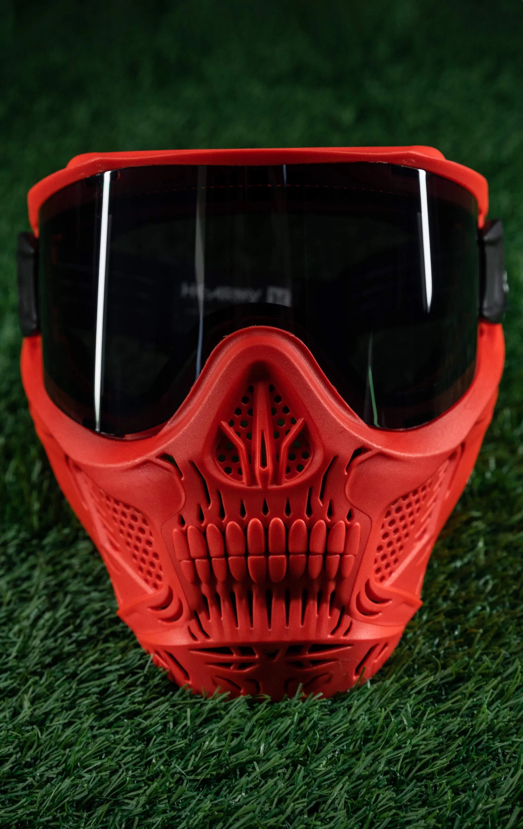Hstl Skull Goggle "Sinner" - Red W/ Smoke Lens | Paintball Goggle | Mask | Hk Army