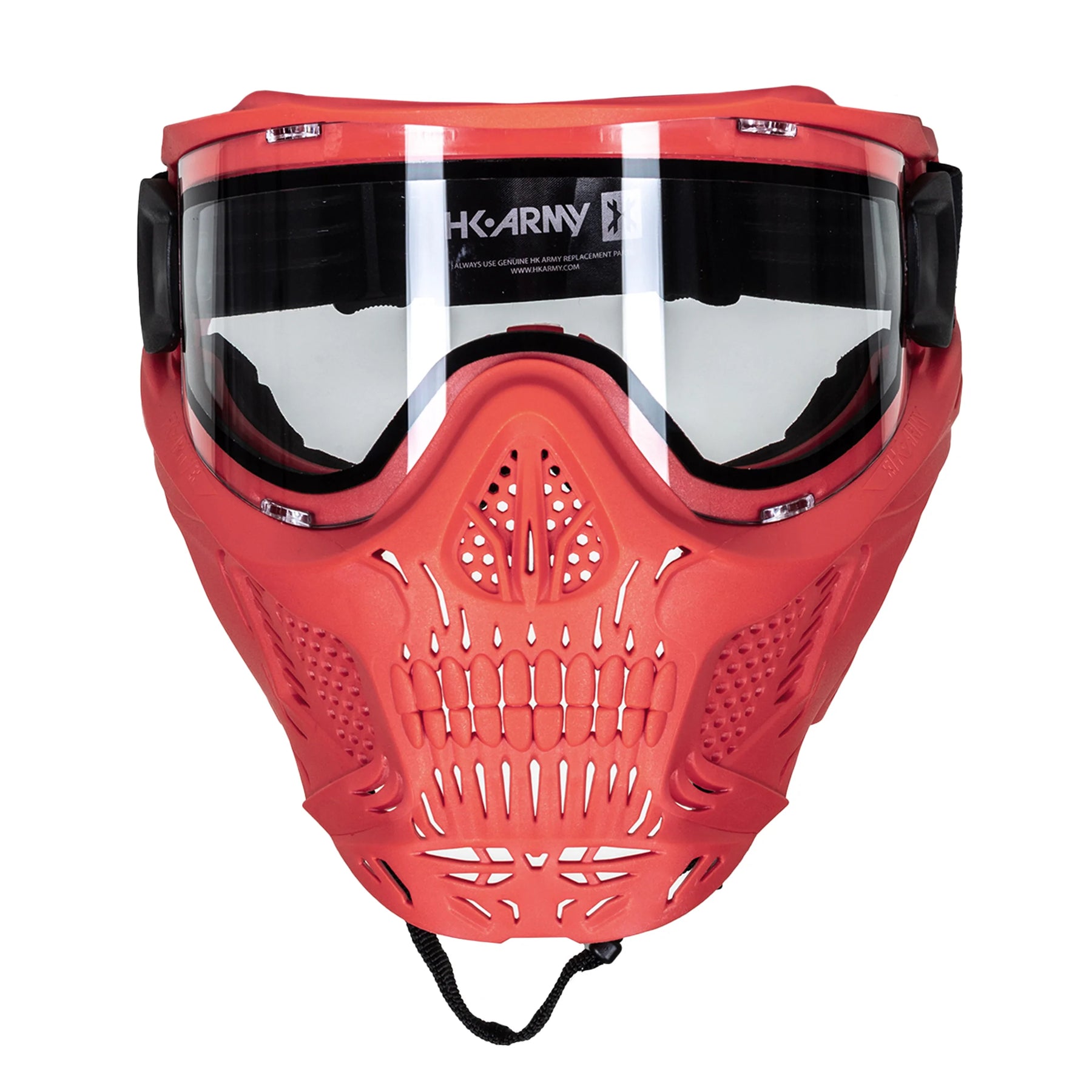 Hstl Skull Goggle - Red W/ Clear Lens | Paintball Goggle | Mask | Hk Army