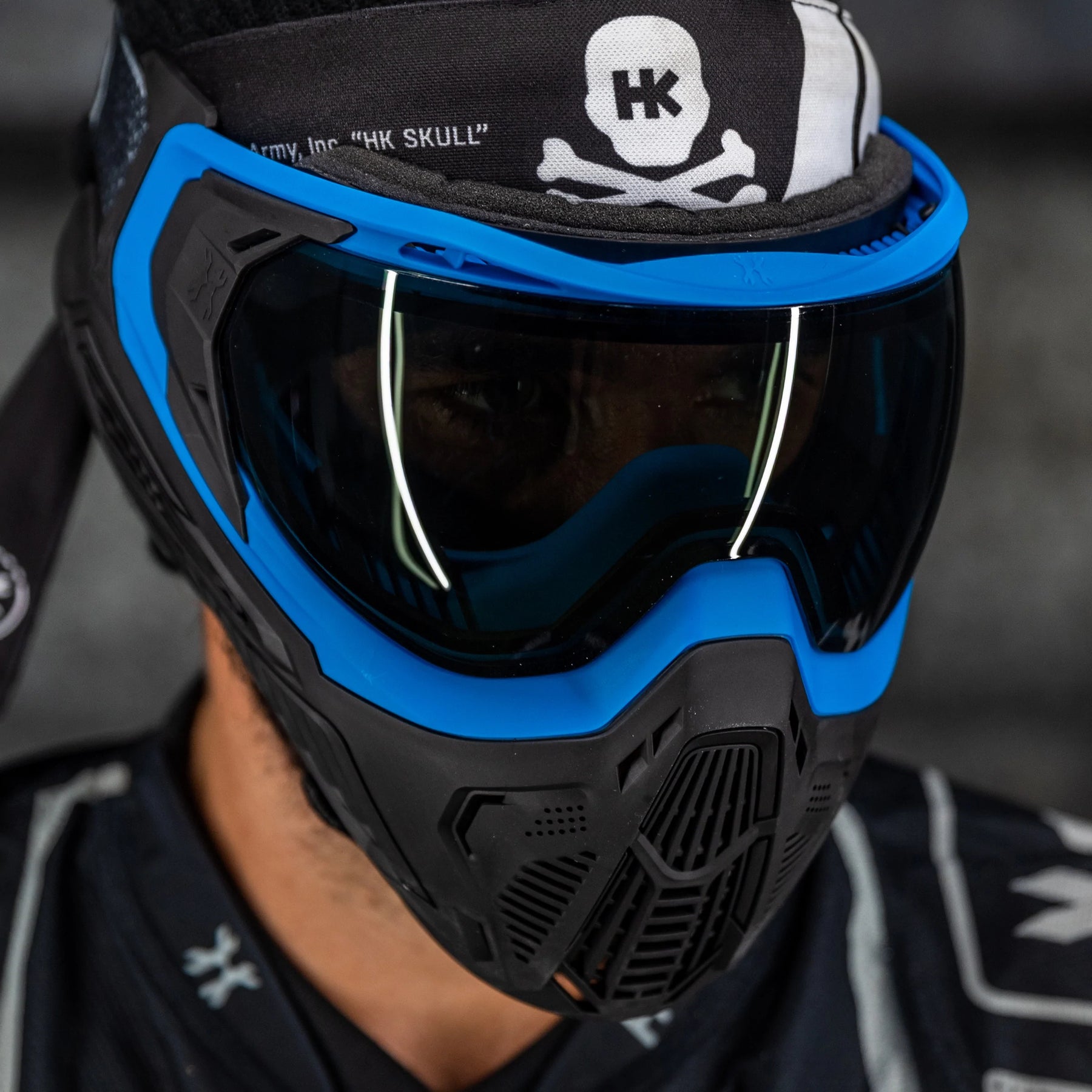 Slr Goggle - Sapphire (Blue/Black/Black) Smoke Lens | Paintball Goggle | Mask | Hk Army