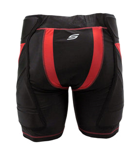 Grit Slider Shorts, Black Red