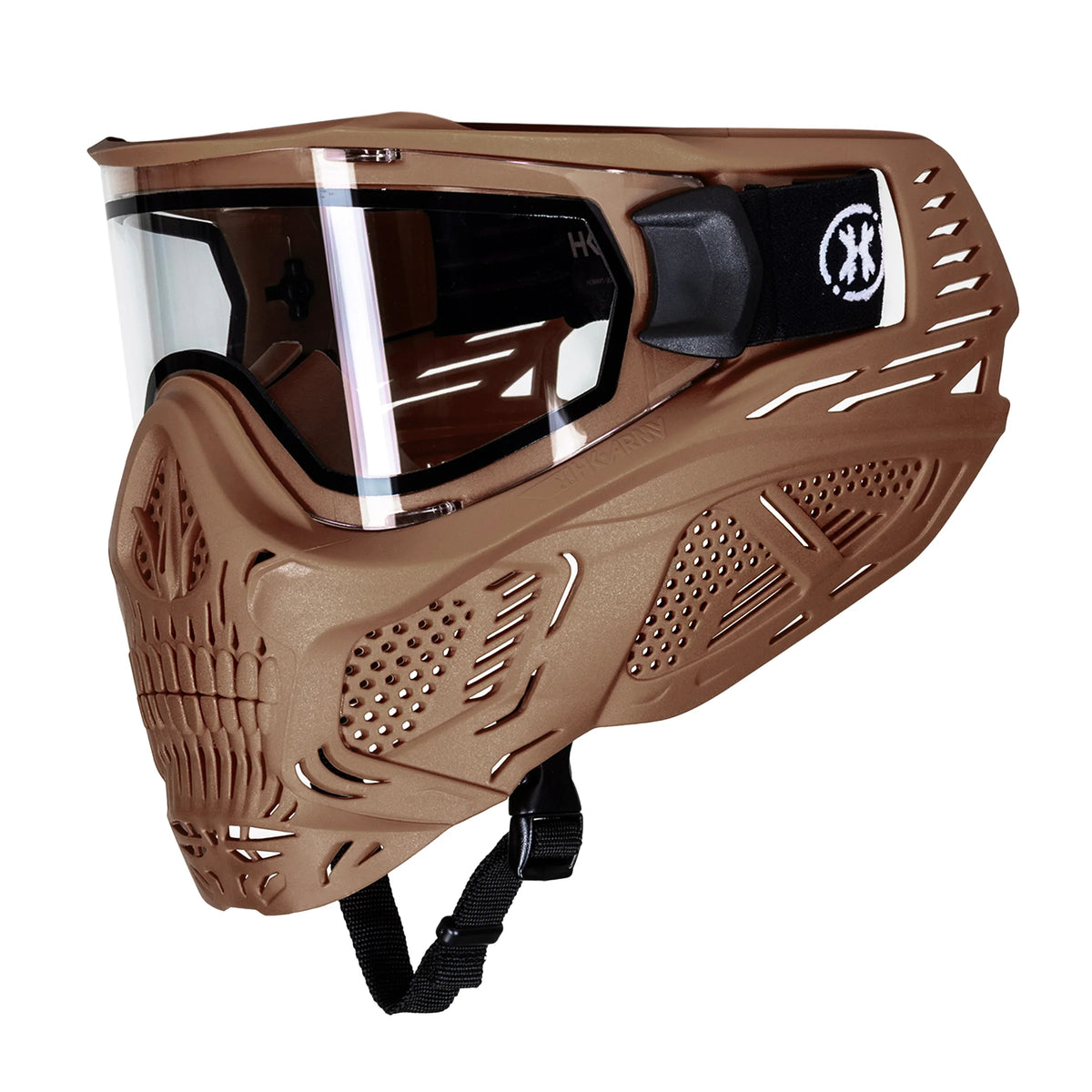Hstl Skull Goggle - Tan W/ Clear Lens | Paintball Goggle | Mask | Hk Army