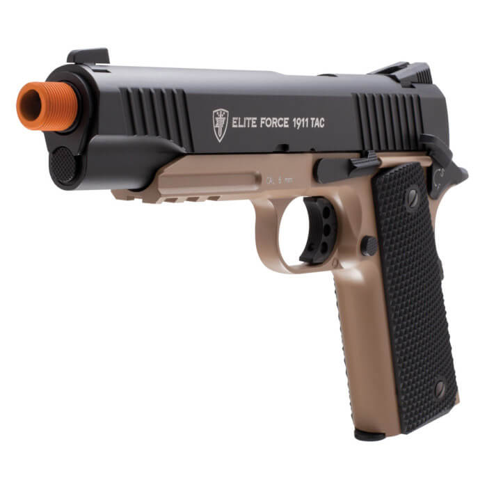 Elite Force 1911 Tac - Black/Dark Earth Brown | Buy Umarex Airsoft Pistols - Image 2