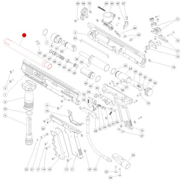 Marker Parts - SW-1 Part# 05 50 Cal Barrel