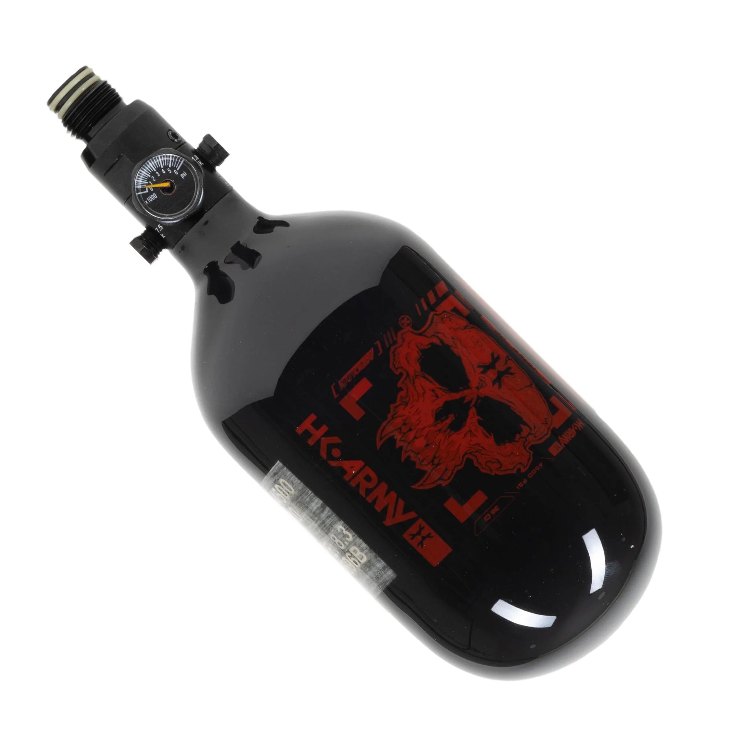 36ci / 4500Psi - Doom - Extra Lite Carbon Fiber Tank - Standard Reg - Black/Red - Image 2