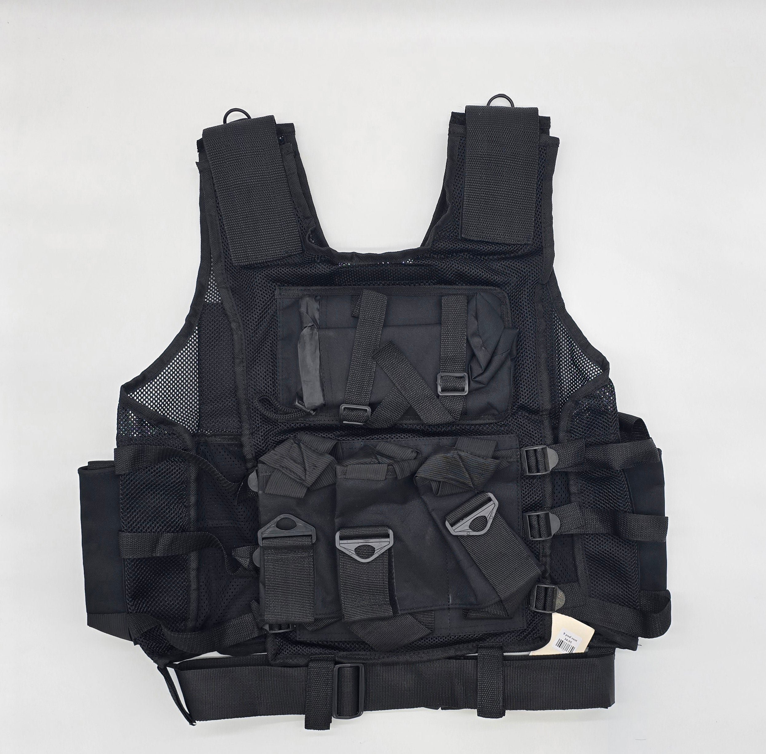 East Coast 9 Pod Harness / Tactical Vest | Fully Adjustable Fit | Black - Image 2