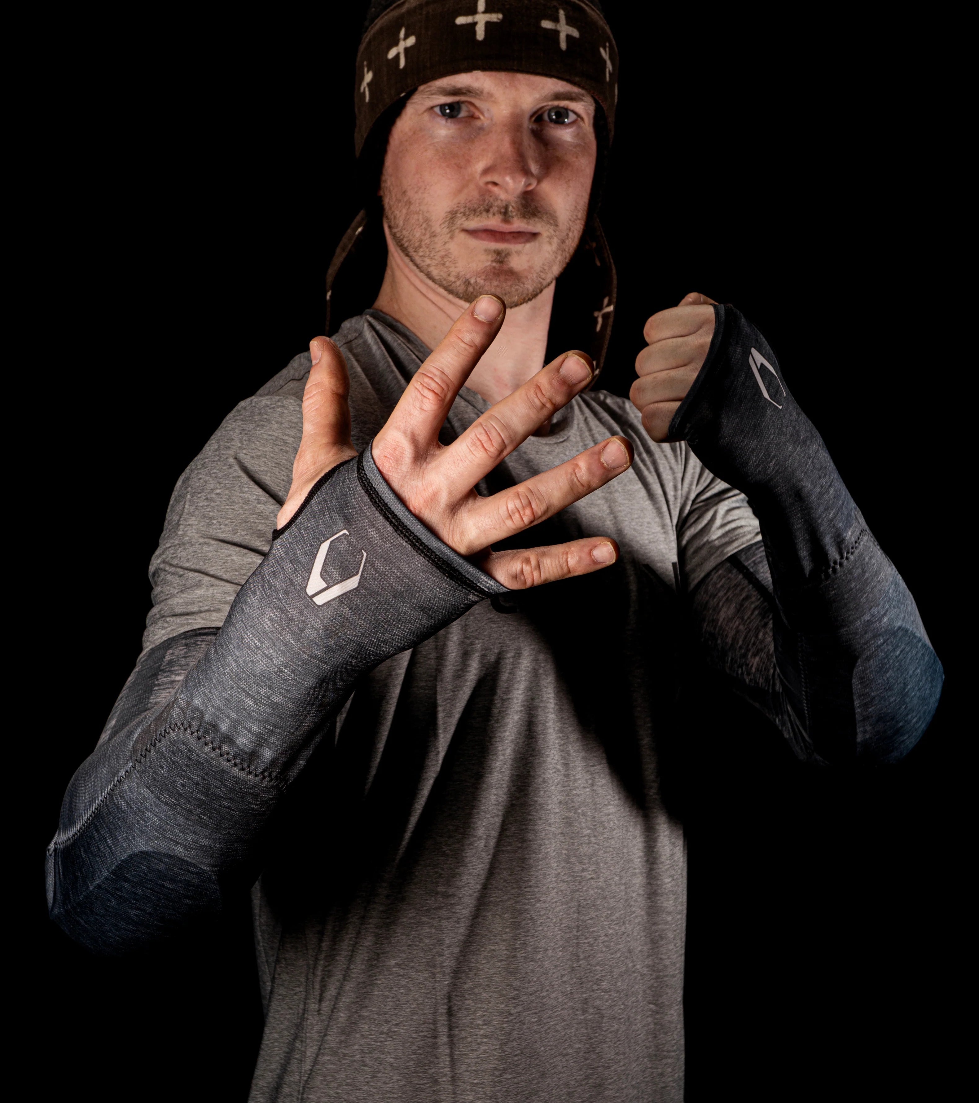 SC ELBOW SLEEVES - MEDIUM / GREY HEATHER - Image 4