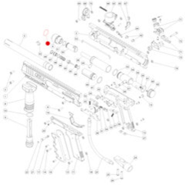 Marker Parts - SW-1 Part# 07 Barrel Thread Adapter O-Ring