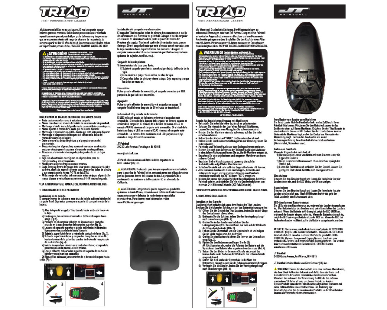 JT Triad Paintball Loader - Black/Black - Image 12