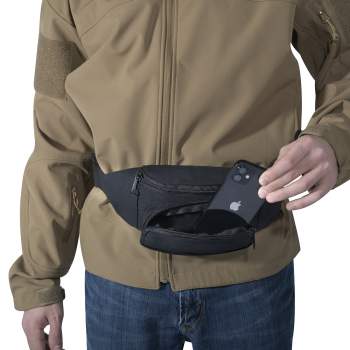 Rothco Canvas Crossbody Fanny Pack - Black - Image 4