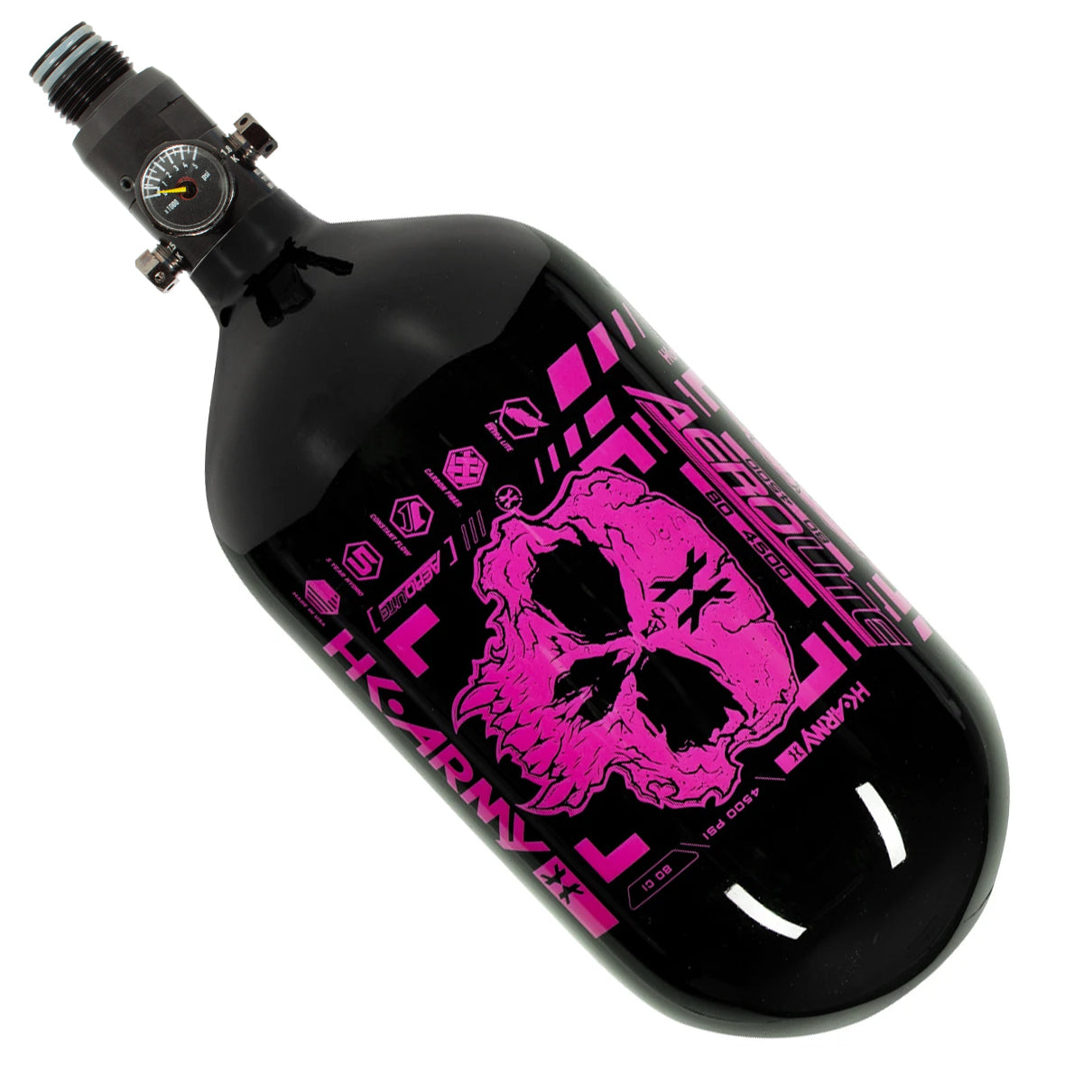 68Ci / 4500Psi - Doom - Extra Lite Carbon Fiber Tank - Standard Reg - Black/Neon Pink