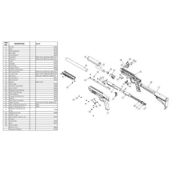 Rifle Parts - Gotcha Part# 13 Pump Bottom Red