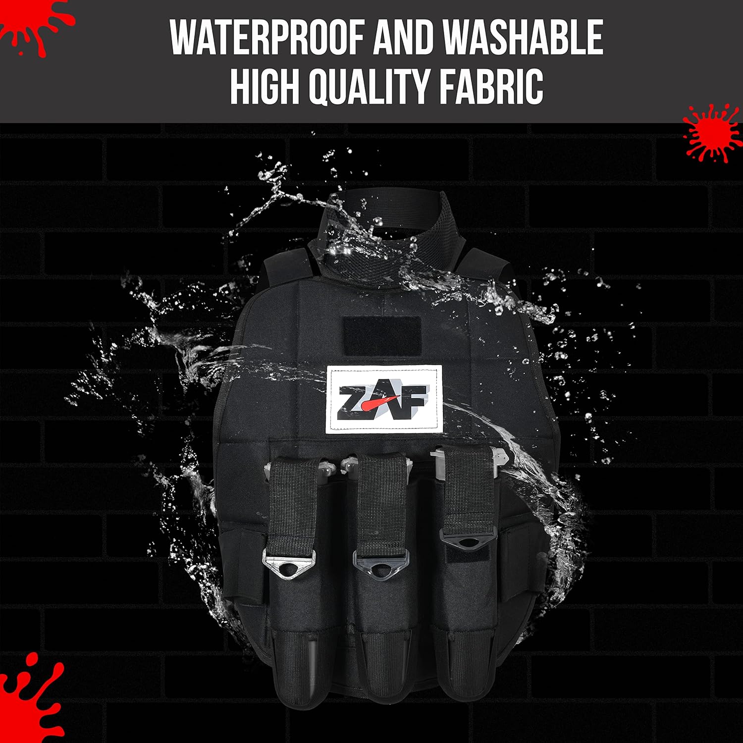 East Coast 3 Pod | Padded Paintball Chest Protector | Attached Neck Protector | Black - Image 6