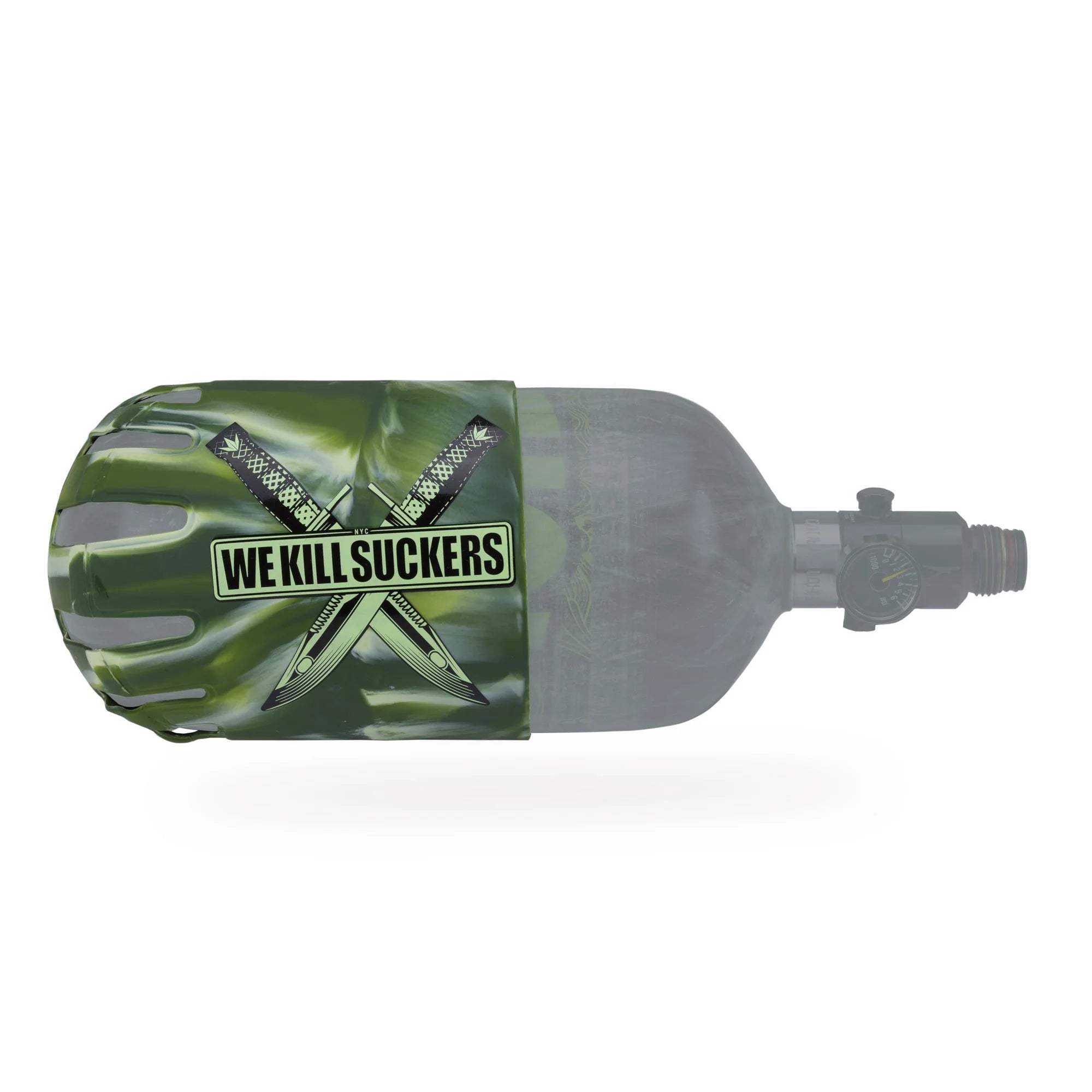 Bunkerkings - Knuckle Butt Paintball AIr Tank Cover - WKS Knife - Camo - Image 3
