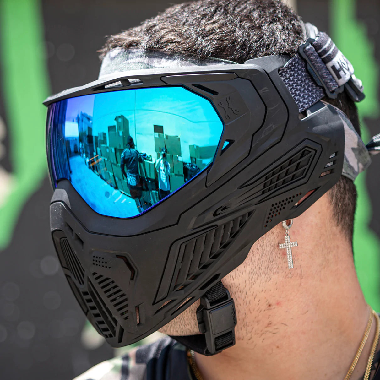 Slr Goggle - Tsunami (Black/Black/Black) Arctic Lens | Paintball Goggle | Mask | Hk Army - Image 4