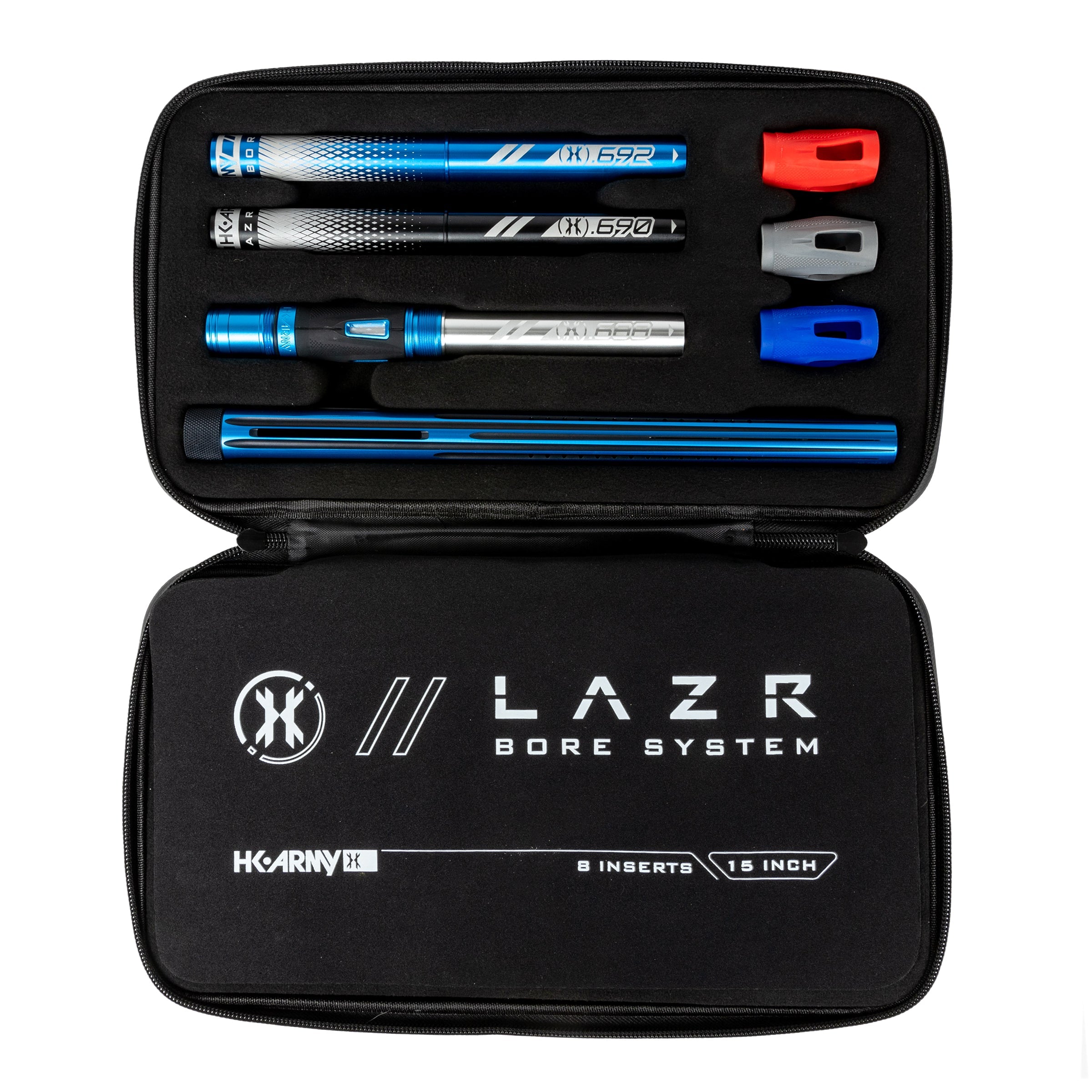 LAZR Elite Nova Barrel Kit - 15' Blue/Black - Colored Inserts - Cocker Threads - Image 5