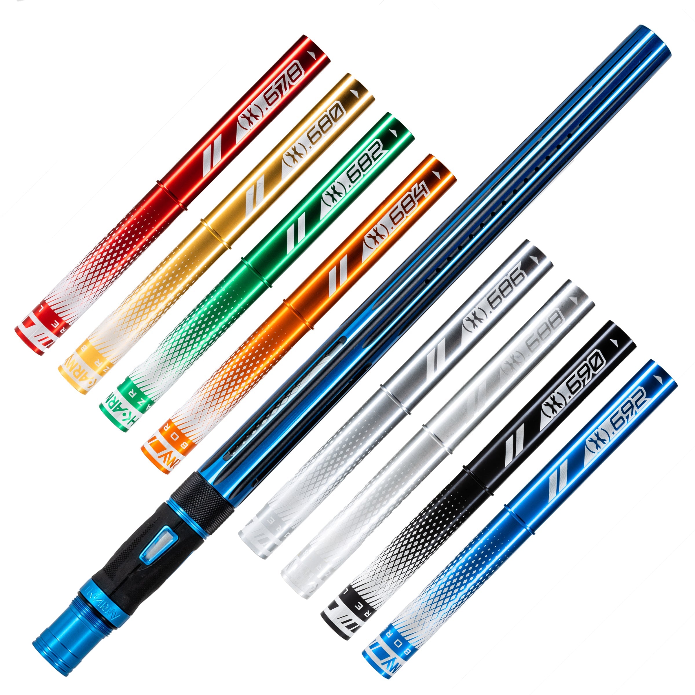 LAZR Elite Nova Barrel Kit - 15' Blue/Black - Colored Inserts - Cocker Threads