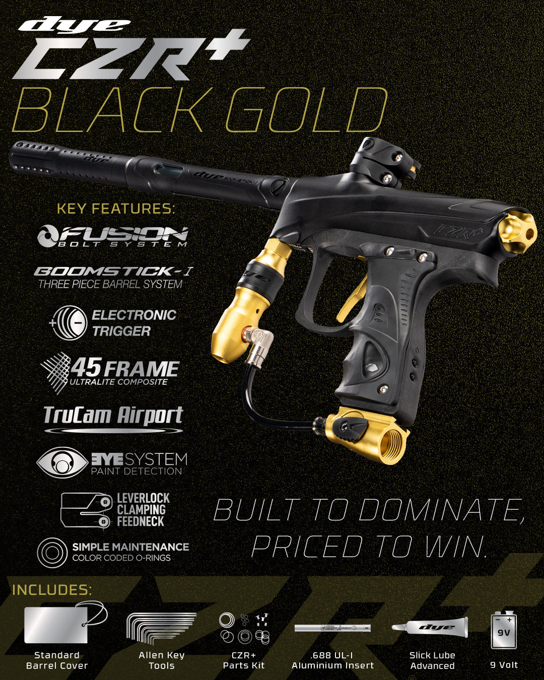 DYE RIZE CZR+ Marker - BLACK/GOLD DUST - Image 4