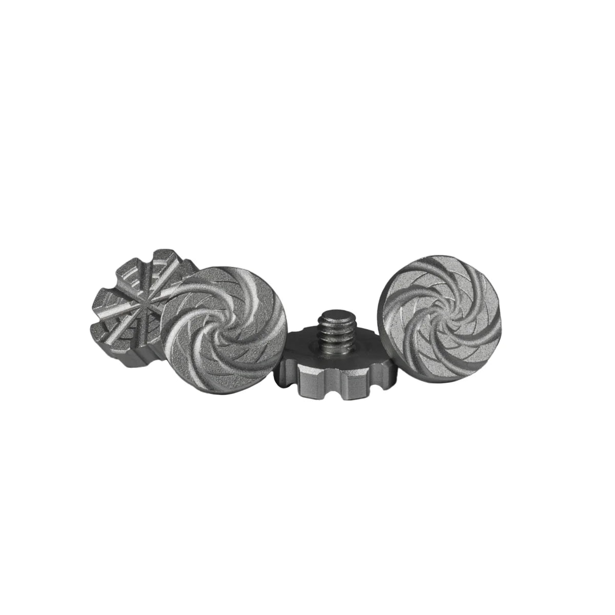 Machined Goggle Screw Set "Cyclone" Pewter - Image 4