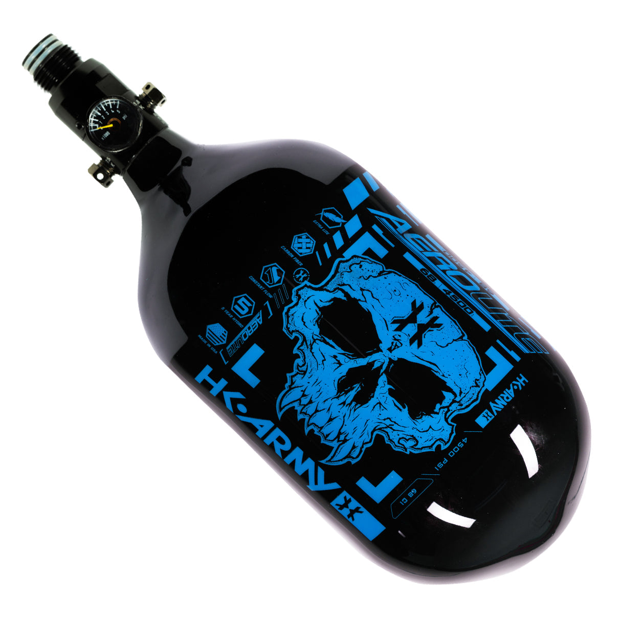 68Ci / 4500Psi - Doom - Extra Lite Carbon Fiber Tank - Standard Reg - Black/Neon Blue