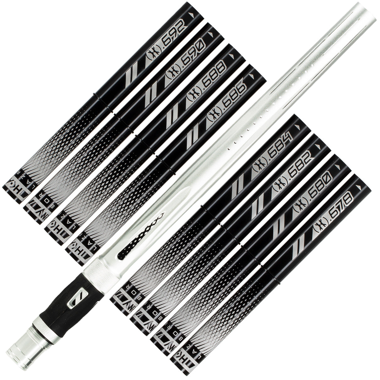 LAZR Barrel Kit - Dust Silver - Black Inserts - Cocker Threads