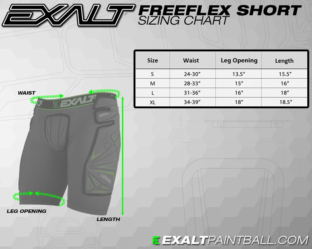 Exalt Paintball FreeFlex Slide Shorts - Black - Image 5