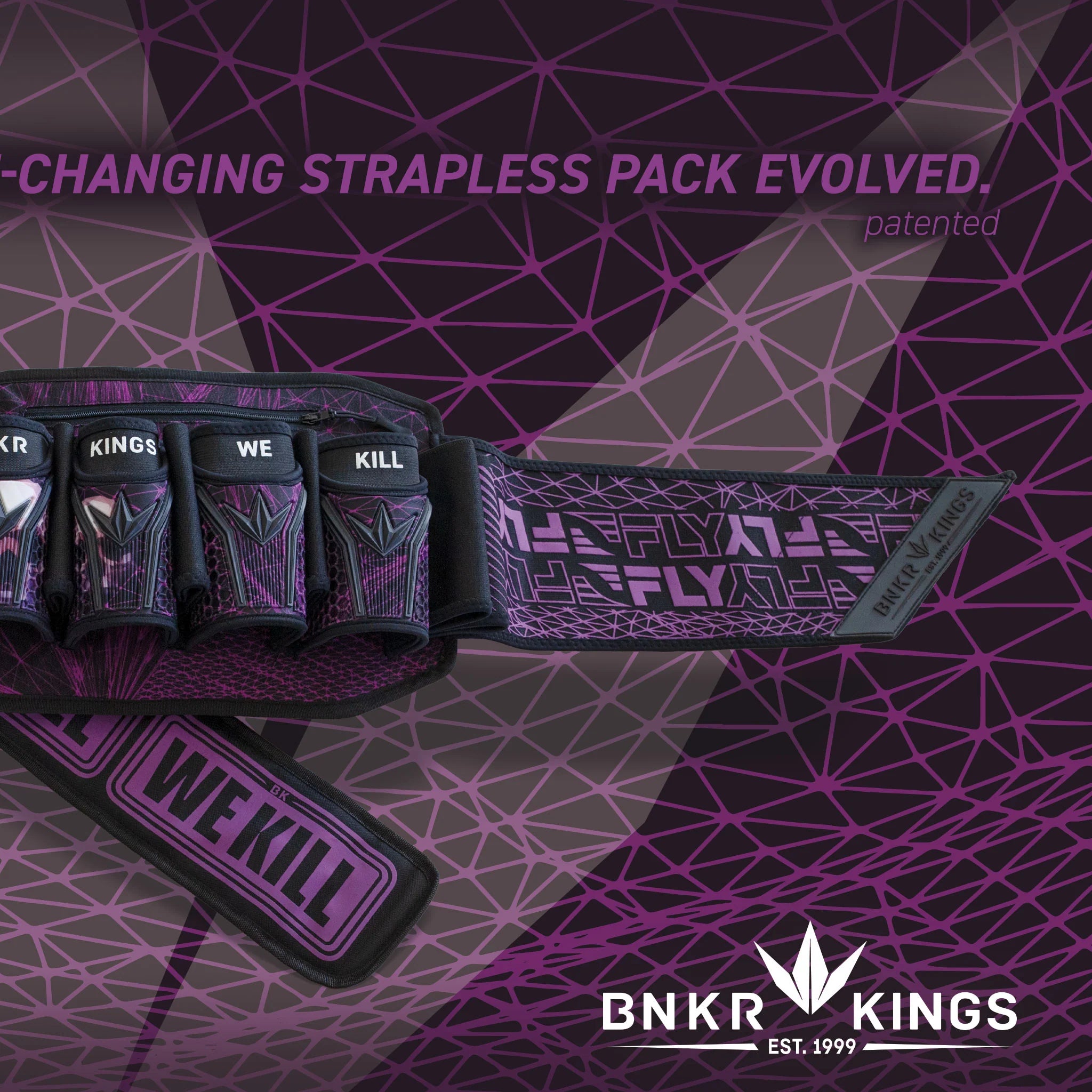Paintball Harness Fly2 Pack - Purple Dimension | 4+7 | Bunkerkings - Image 2