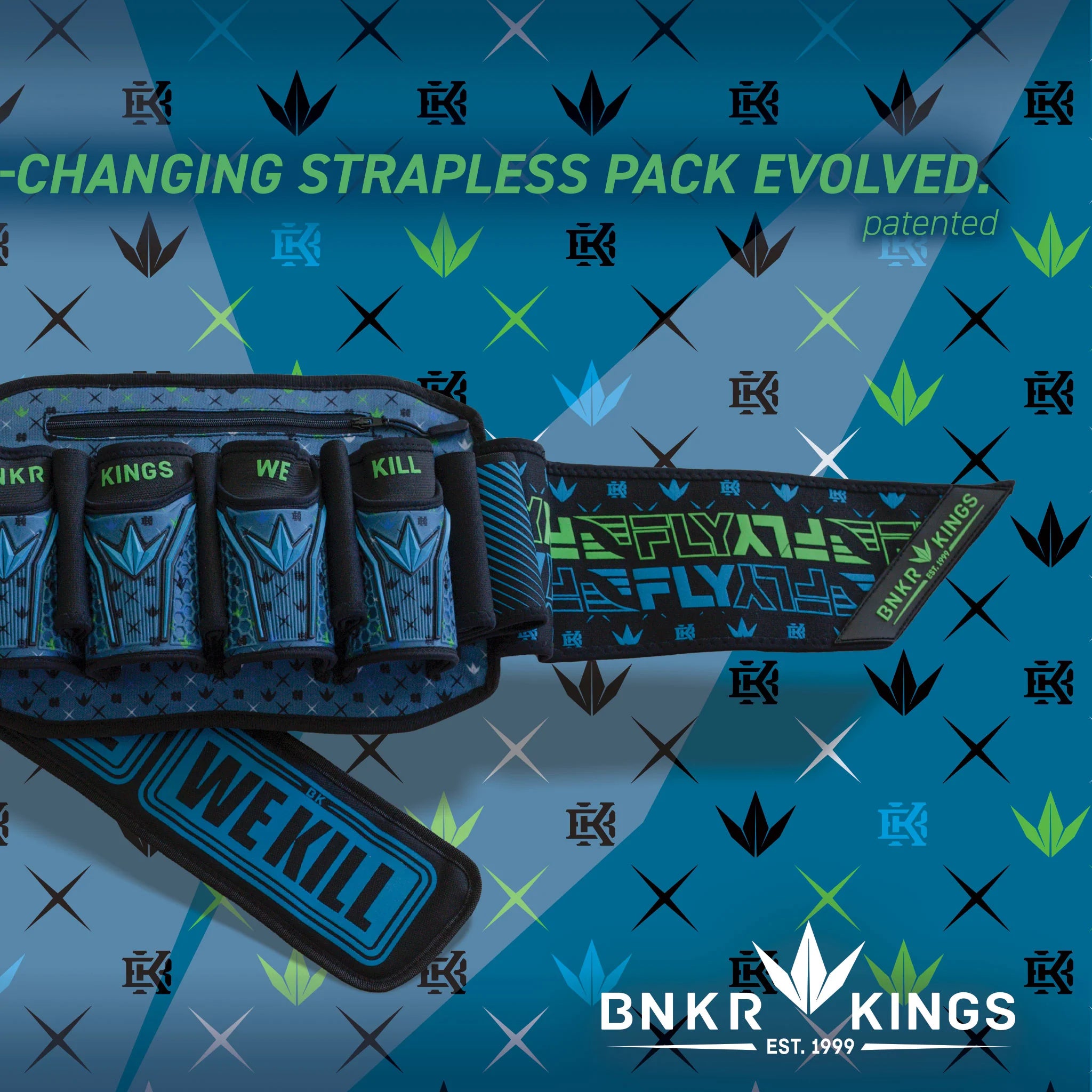 Paintball Harness Fly2 Pack - Royal Teal | 4+7 | Bunkerkings - Image 3