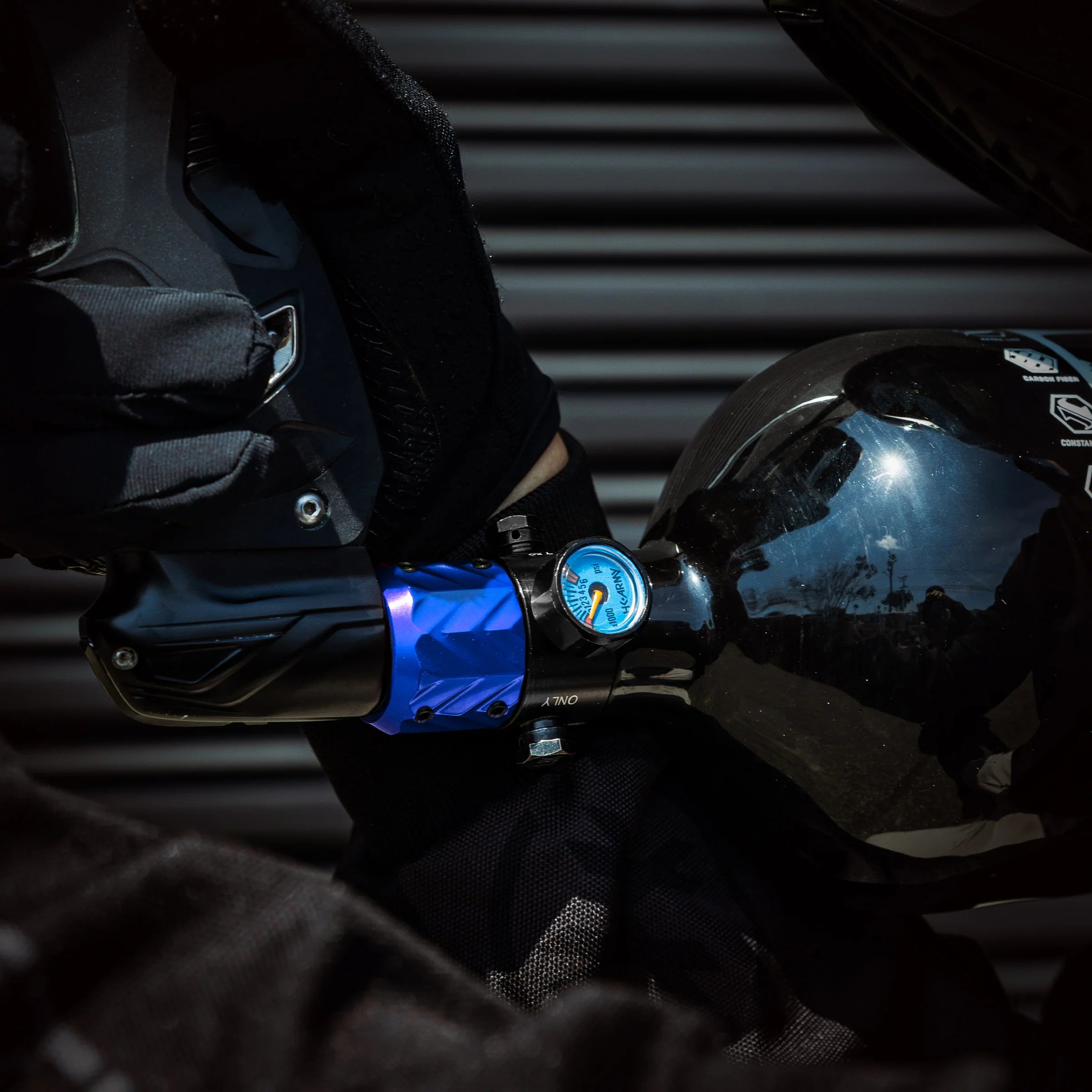 AEROLITE ELITE PRO REG - FOSSIL - BLUE | output pressure 450-650psi | HK Air Tank Regulator - Image 3