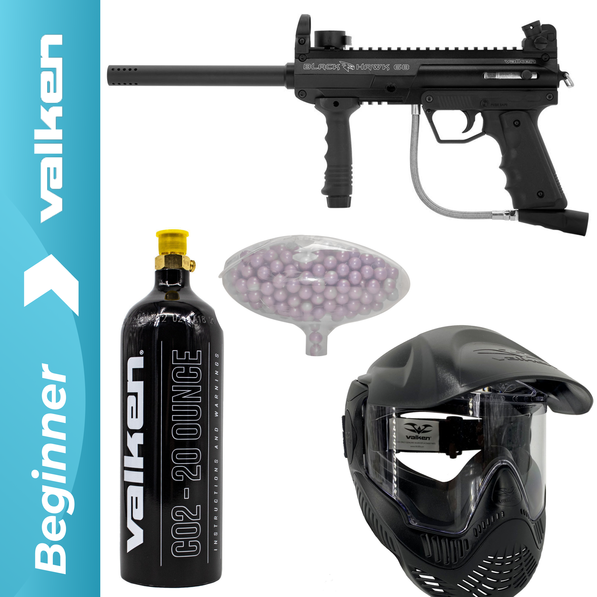 Valken Blackhawk Paintball Marker Package