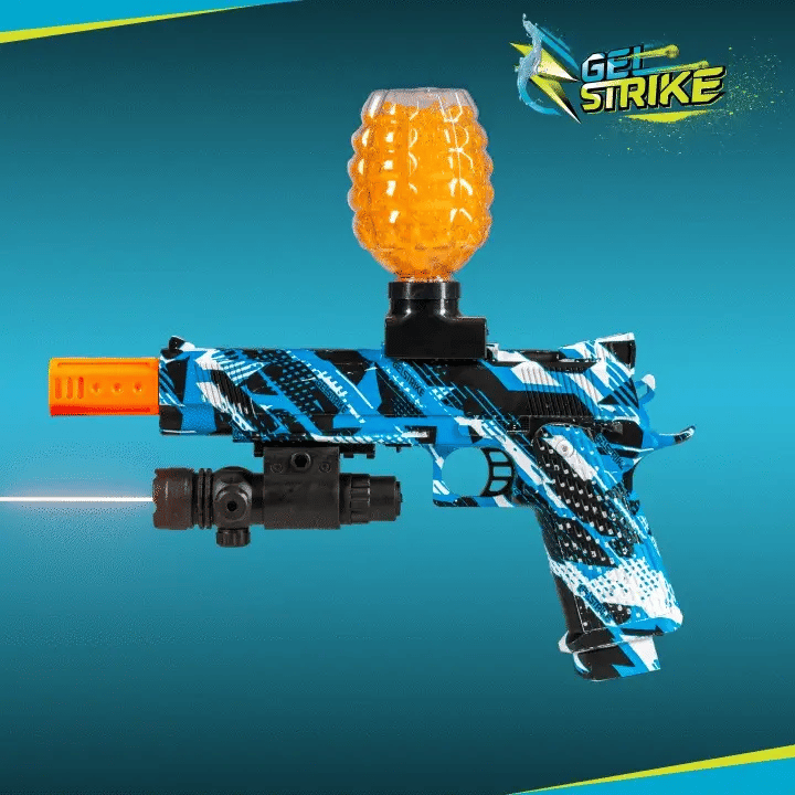 Gellyball Pistol with Laser | Rapid Gel Blaster Gelstrike | Color: Blue - Image 7