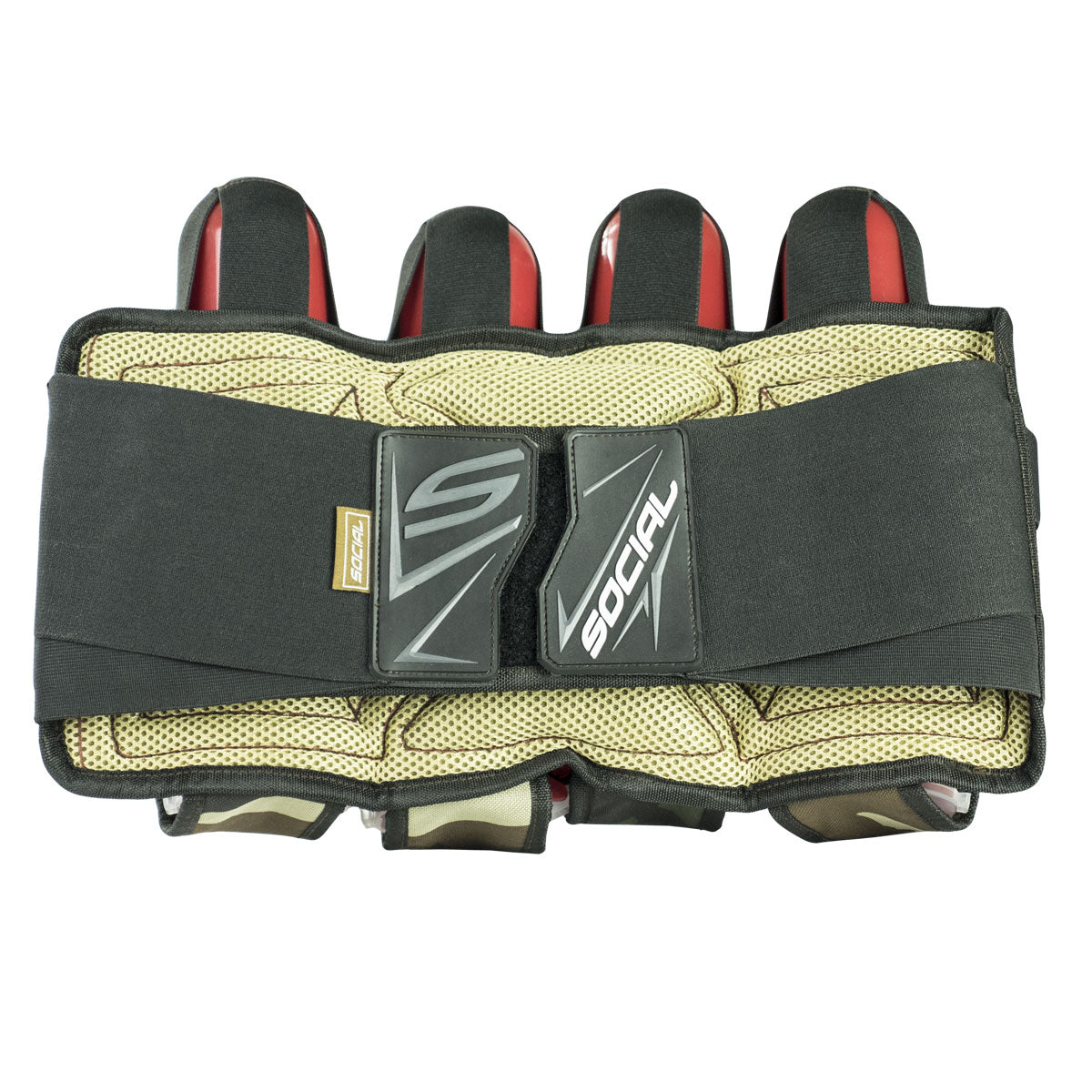 Grit Pod Pack Harness, 4+7 Woodland Camo | Social Paintball Harness - Image 2