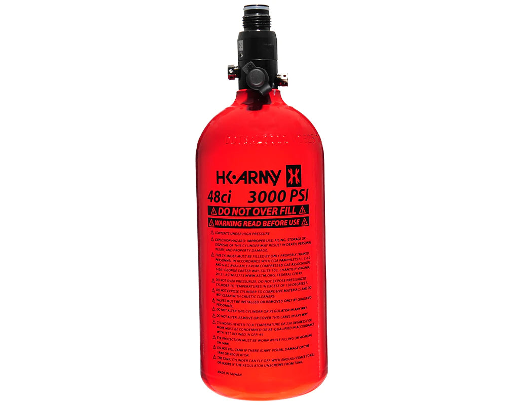 48ci / 3000psi - Paintball Compressed Air Tank - Red | HK Army - Image 3