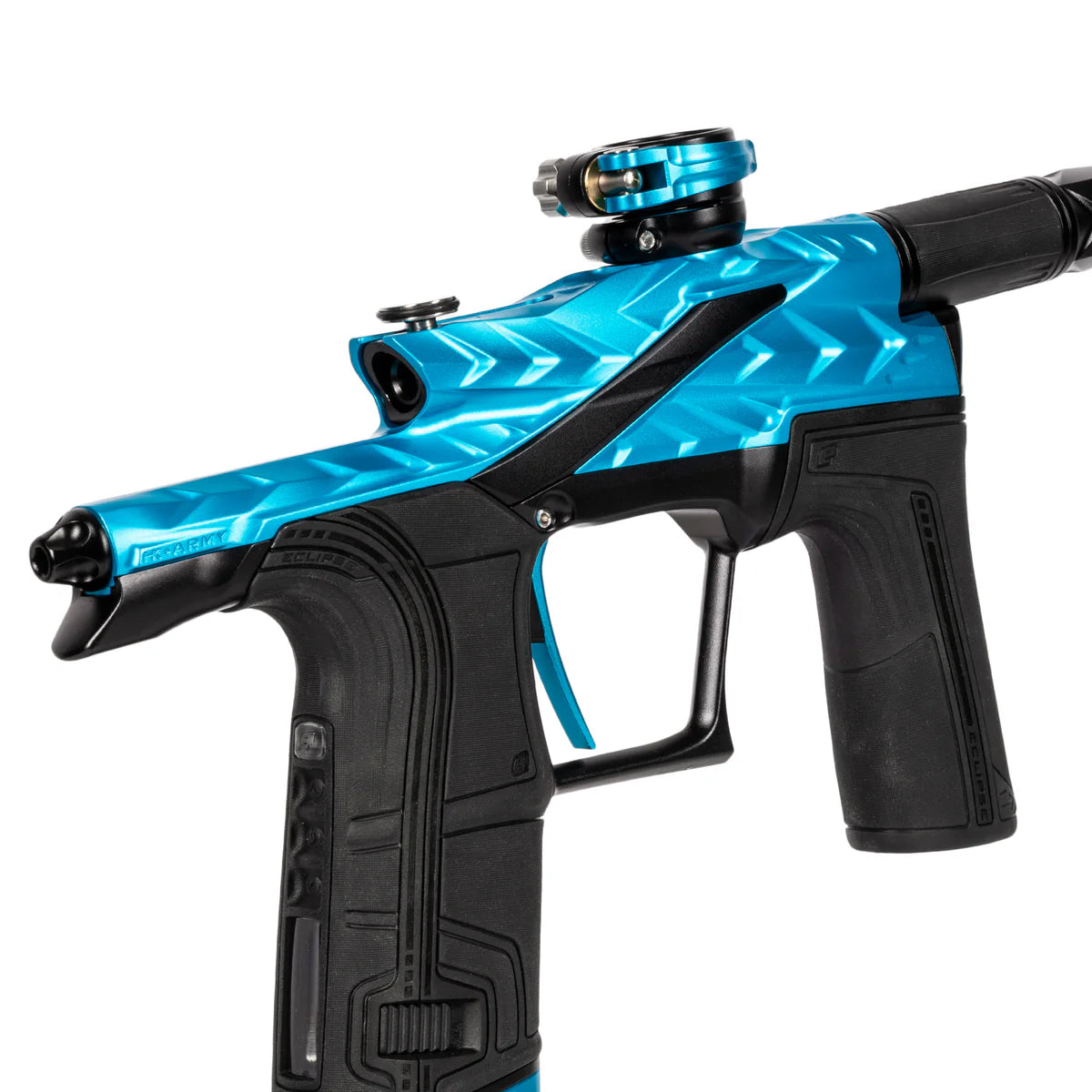 HK Army Fossil - Eclipse LV2 - Abyss (Turquoise/Black) | Paintball Electronic Marker - Image 4