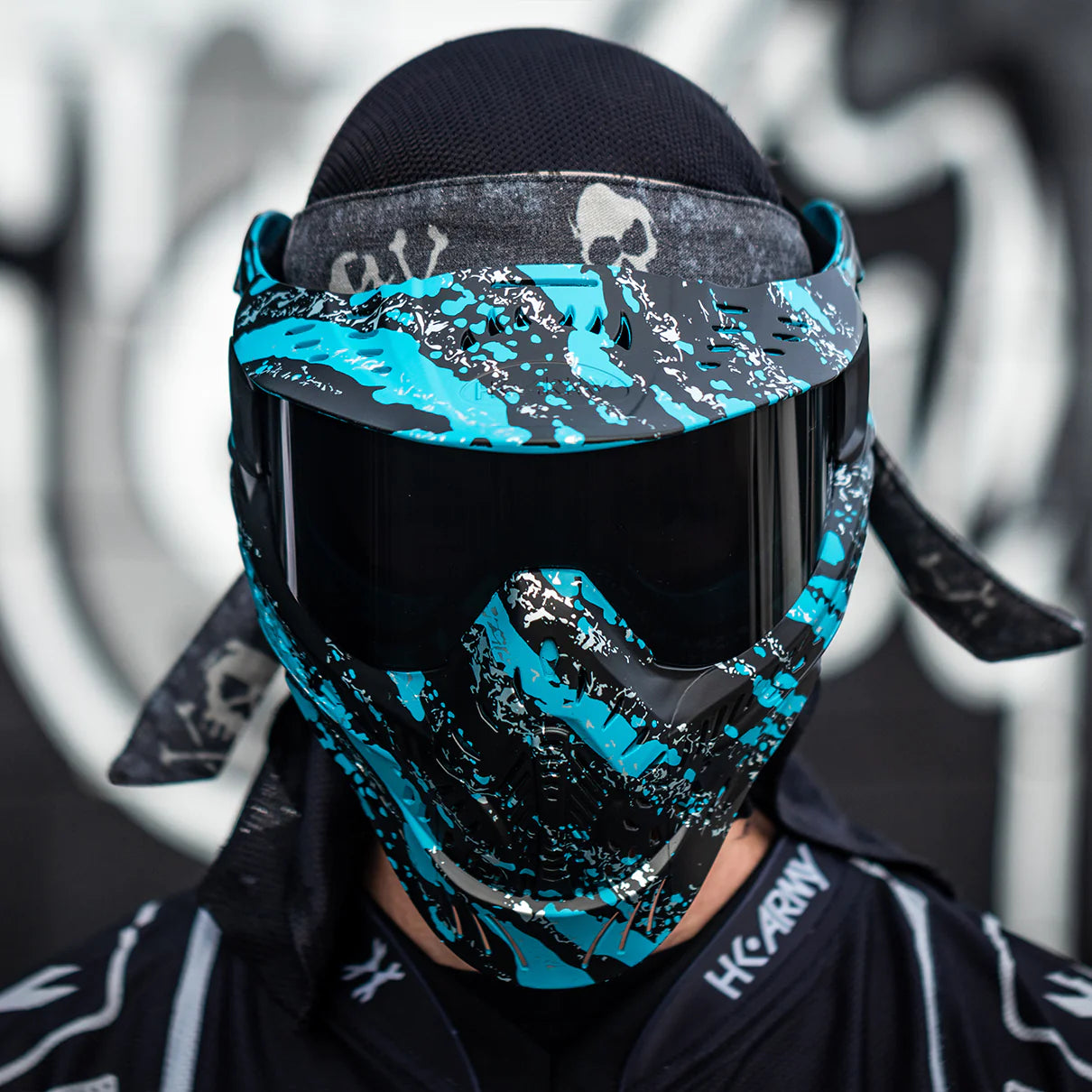 HSTL Goggle | Fracture Black/Torquoise | Paintball & Airsoft Goggle - Image 2