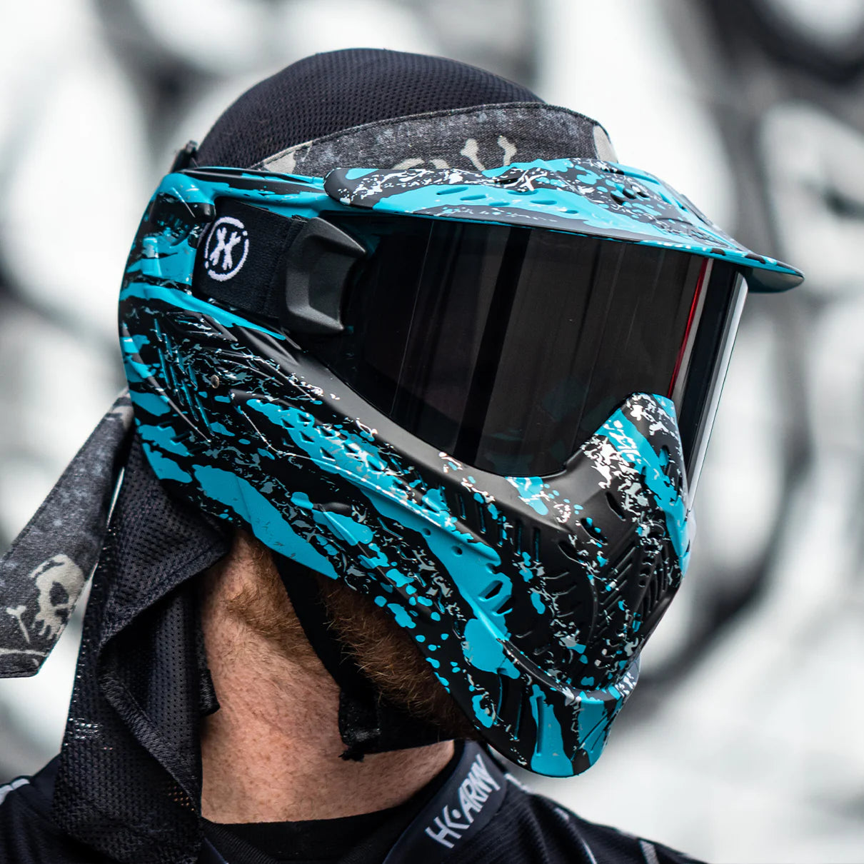HSTL Goggle | Fracture Black/Torquoise | Paintball & Airsoft Goggle - Image 4