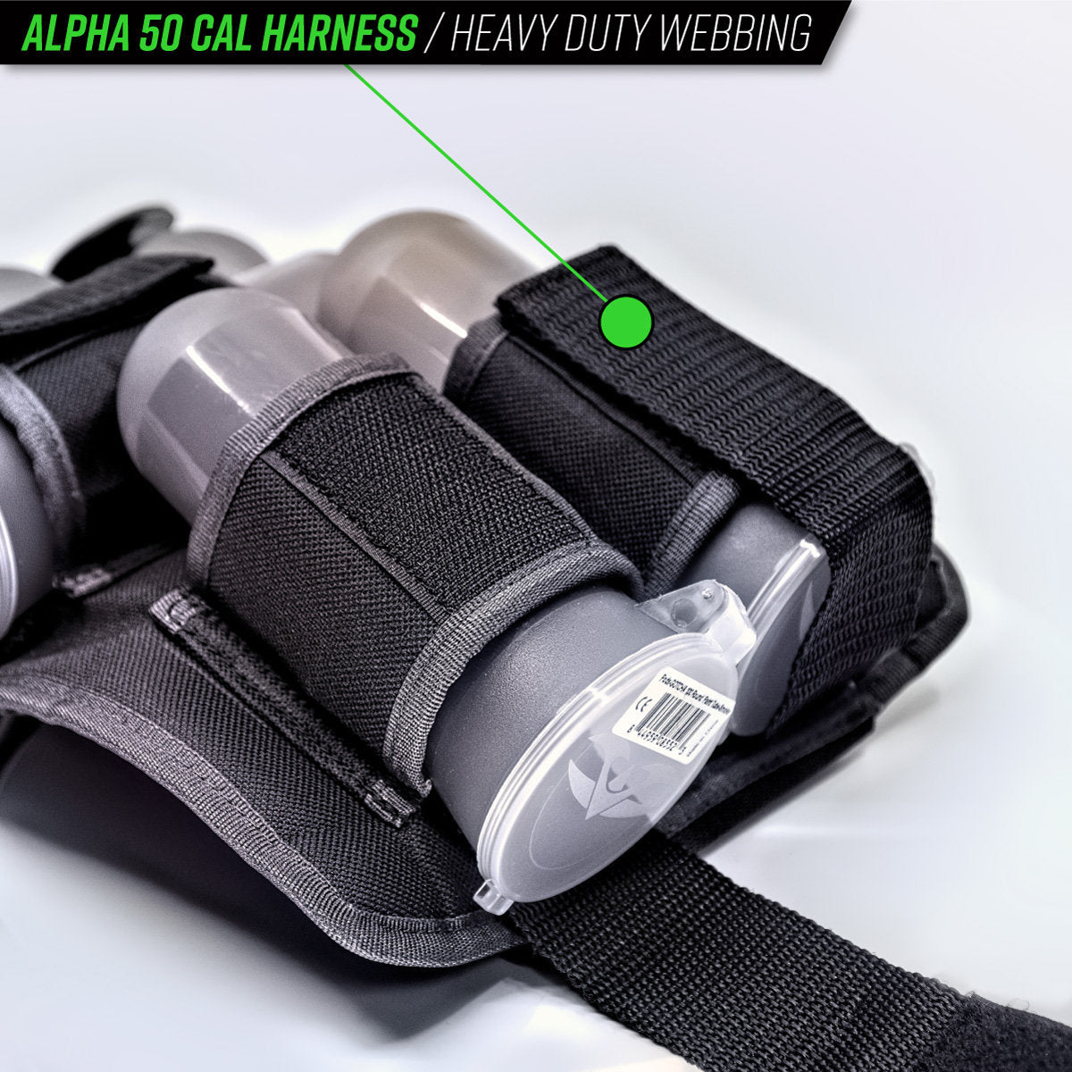 Valken Alpha 5-Pod 50 Caliber Paintball Harness | Paintball Pod Harness | Valken | Black/Grey - Image 5