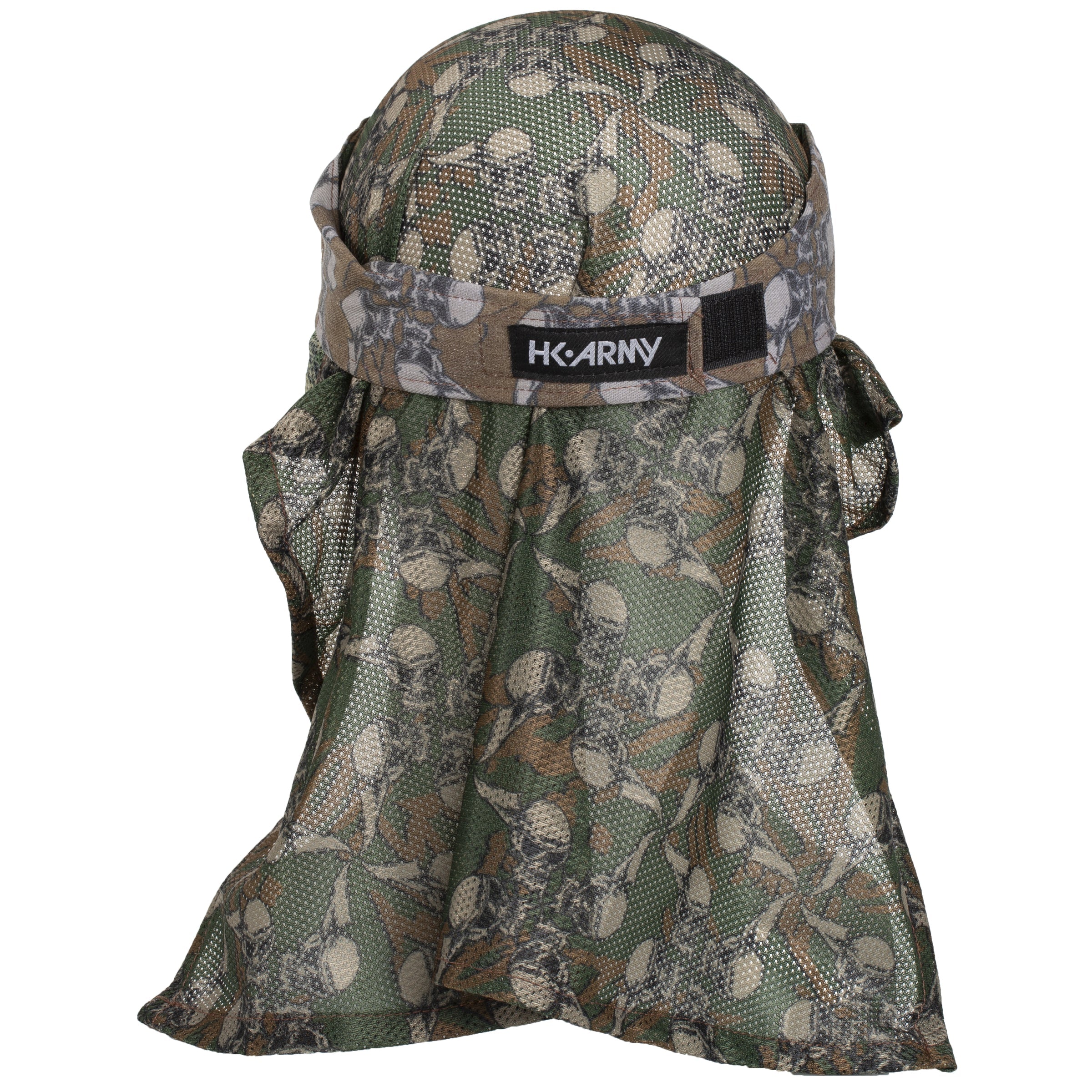Hk Army Skulls - Hostilewear Headwrap - Tan Skulls / Forest Skull Mesh - Image 2