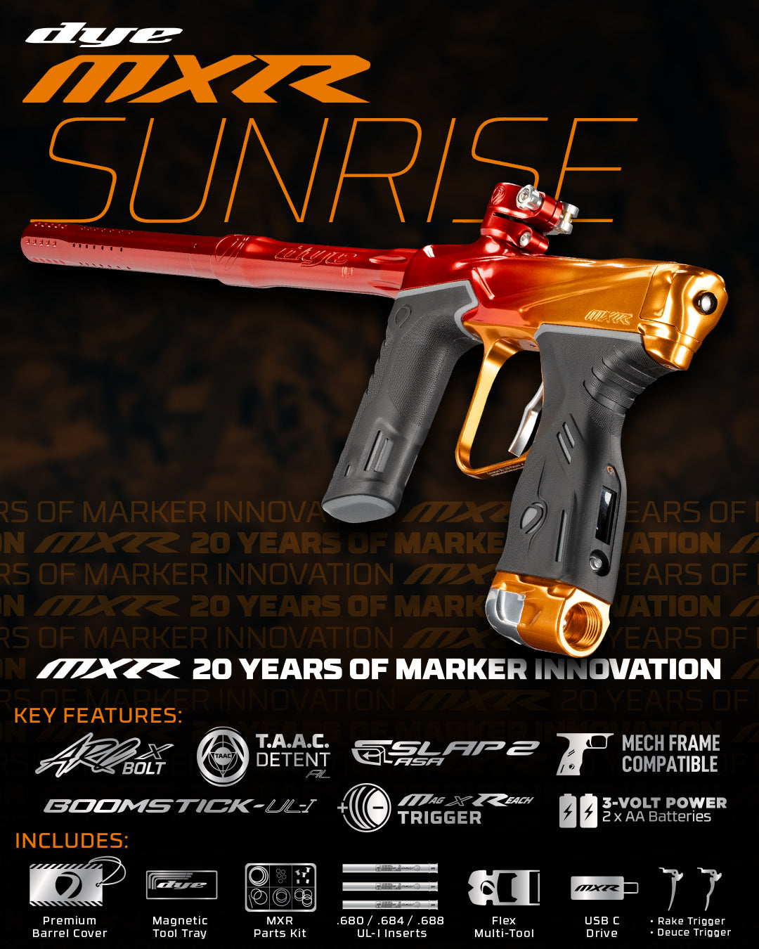 DYE MXR SUNRISE - RED/ORANGE FADE POLISH - Image 2