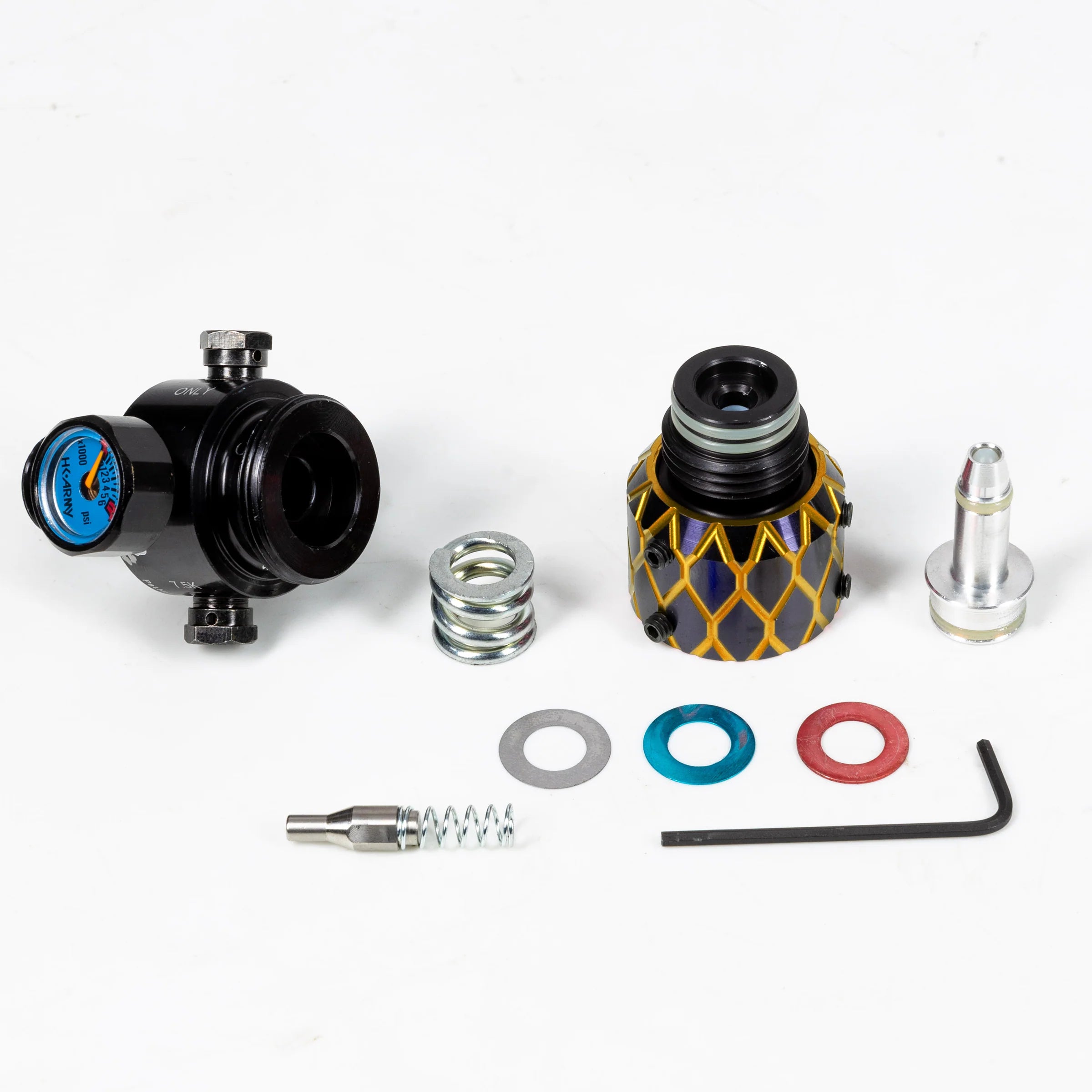 AEROLITE ELITE PRO REG - NEXUS - BLACK/GOLD | output pressure 450-650psi | HK Air Tank Regulator - Image 4