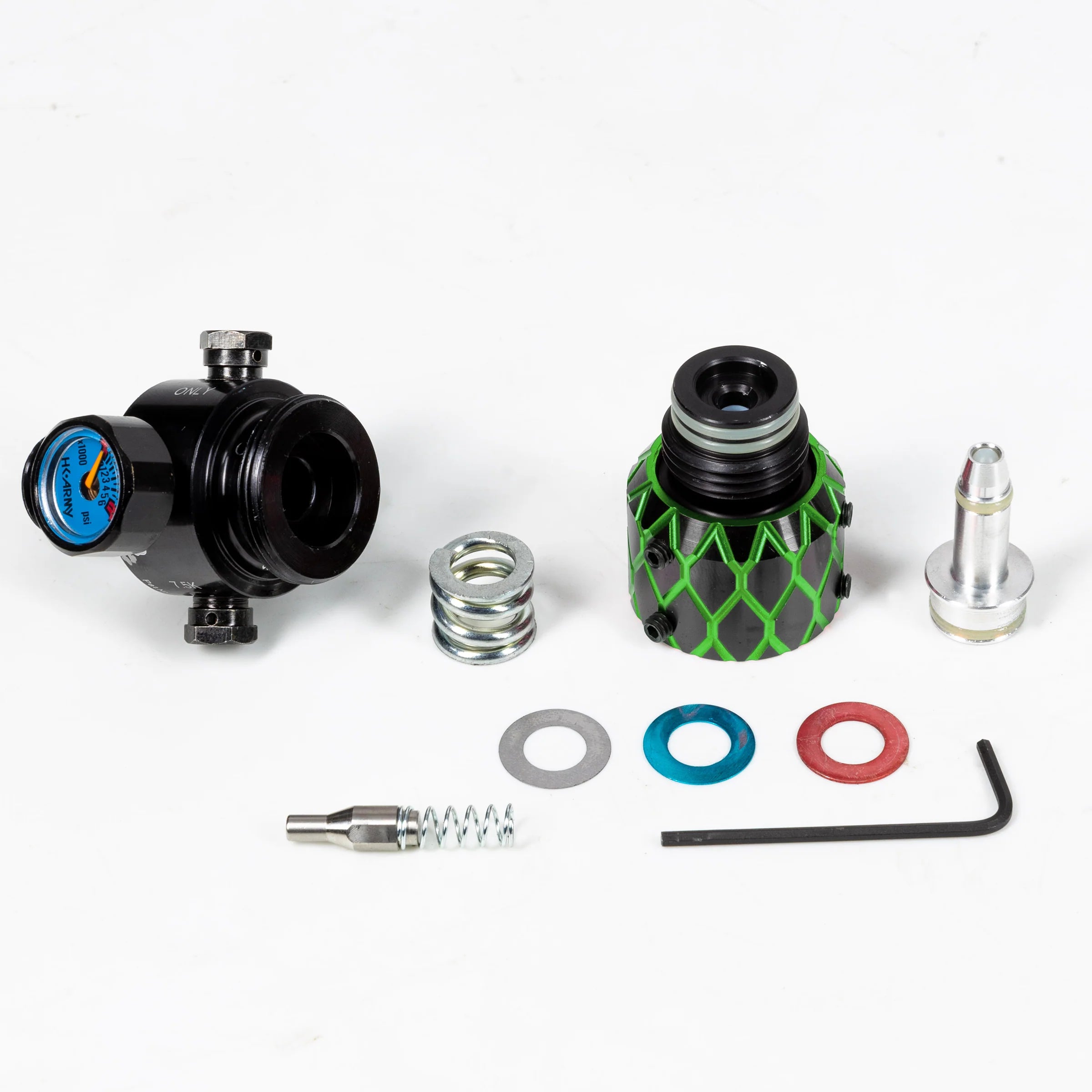 AEROLITE ELITE PRO REG - NEXUS - BLACK/GREEN | output pressure 450-650psi | HK Air Tank Regulator - Image 4