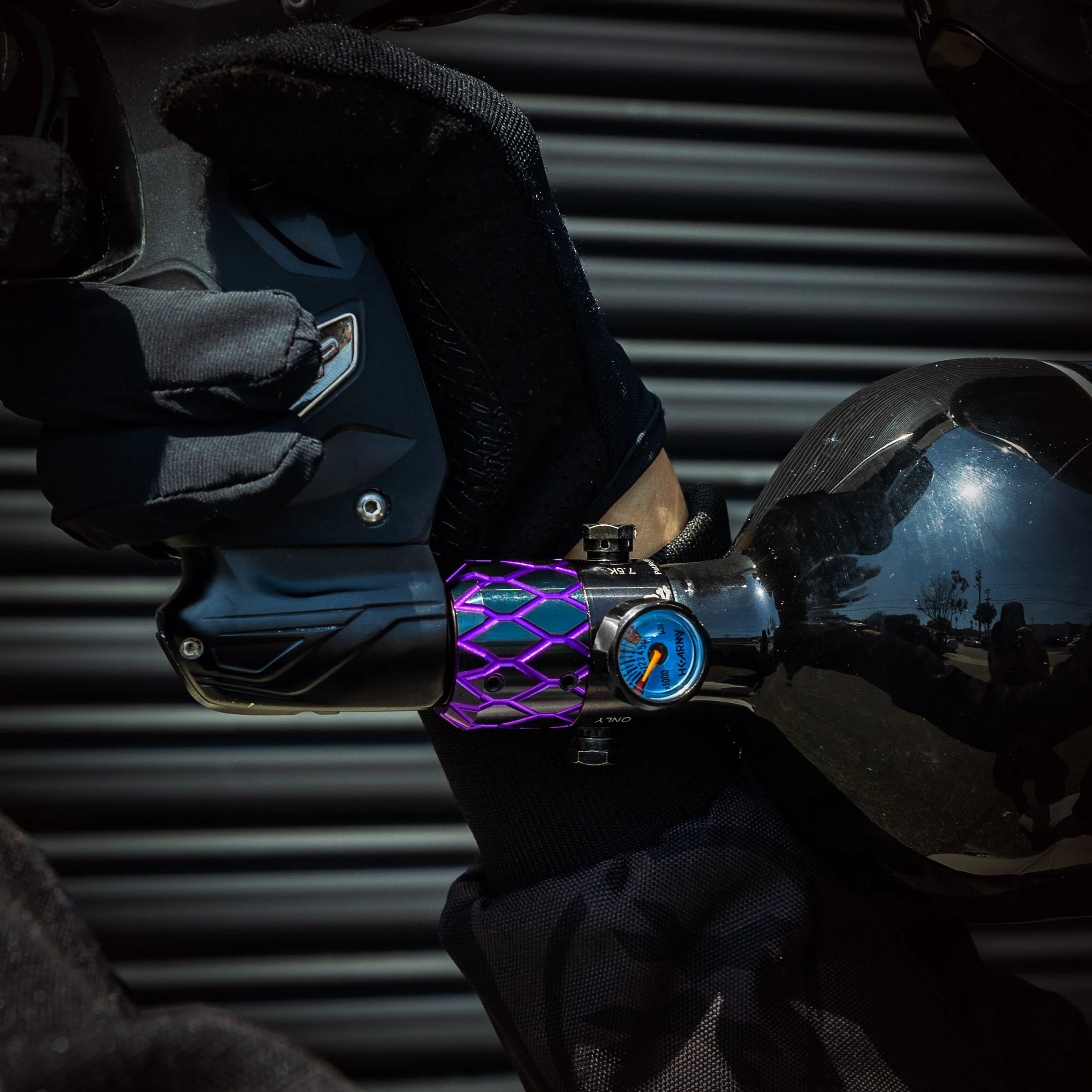 AEROLITE ELITE PRO REG - NEXUS - BLACK/PURPLE | output pressure 450-650psi | HK Air Tank Regulator - Image 2