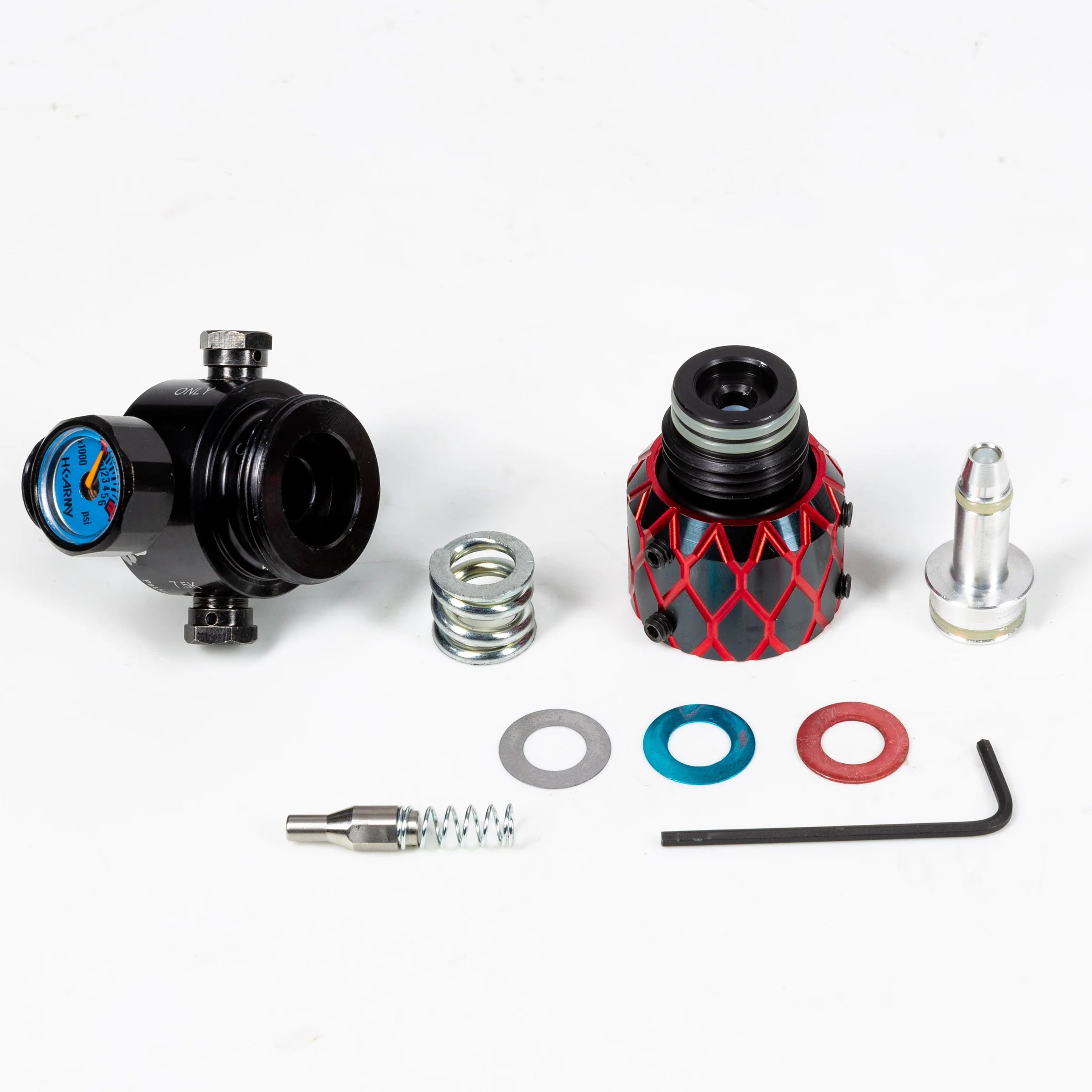 AEROLITE ELITE PRO REG - NEXUS - BLACK/RED | output pressure 450-650psi | HK Air Tank Regulator - Image 3