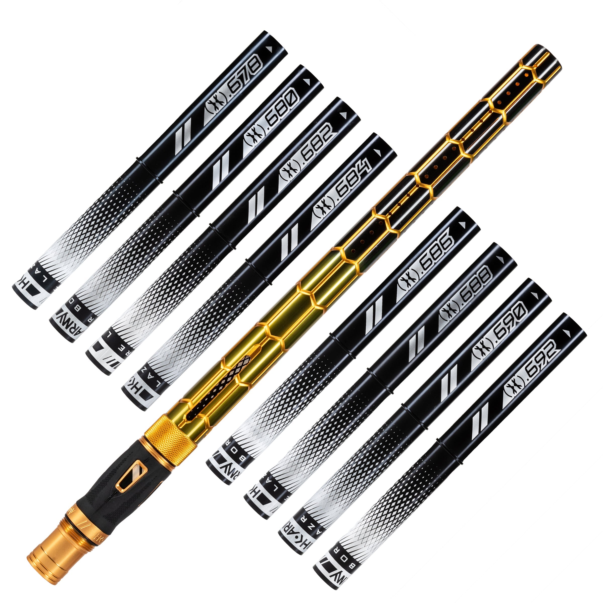LAZR Elite Nexus Barrel Kit - 15' Gold/Black Black Inserts - Cocker Threads