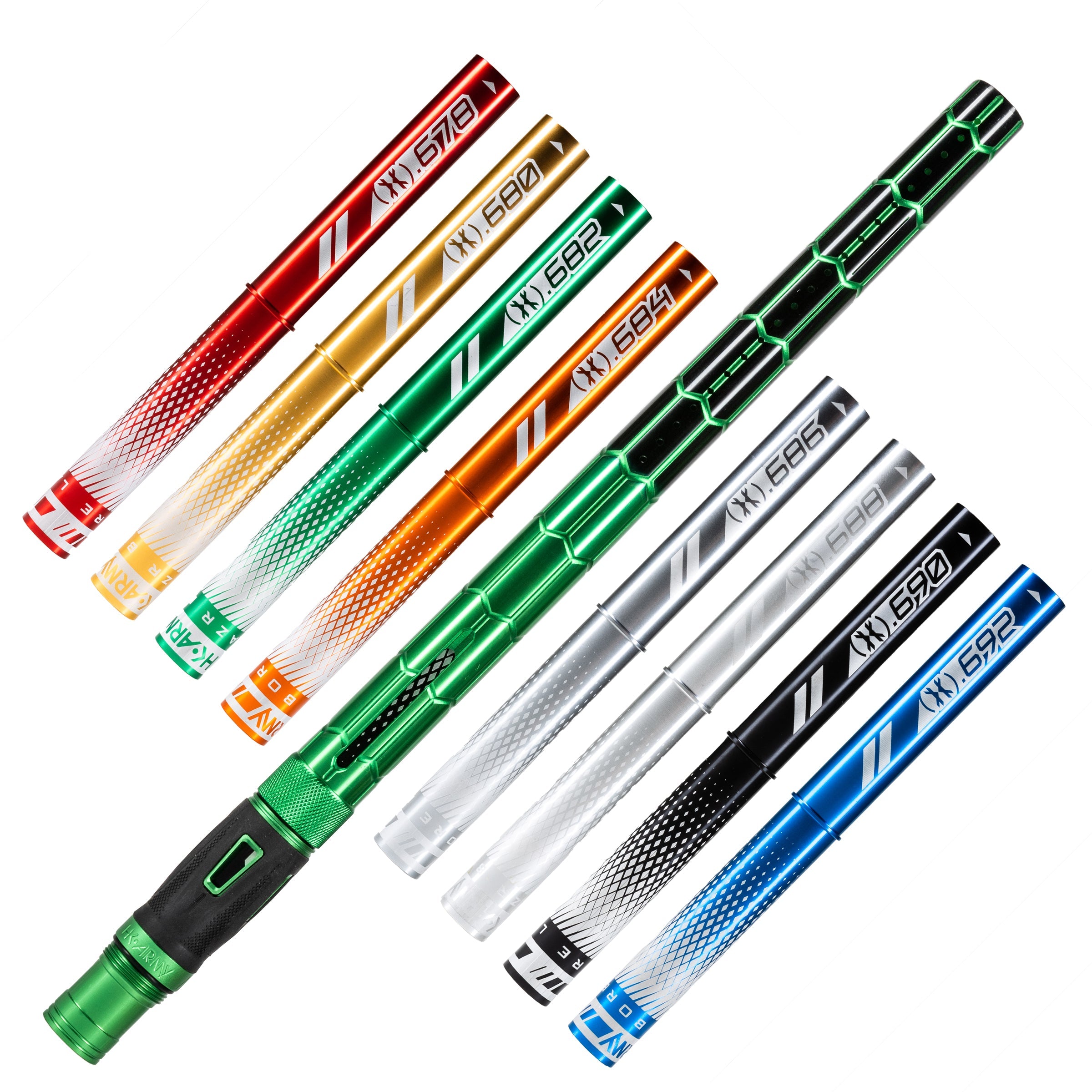 LAZR Elite Nexus Barrel Kit - 15' Green/Black Colored Inserts - Cocker Threads