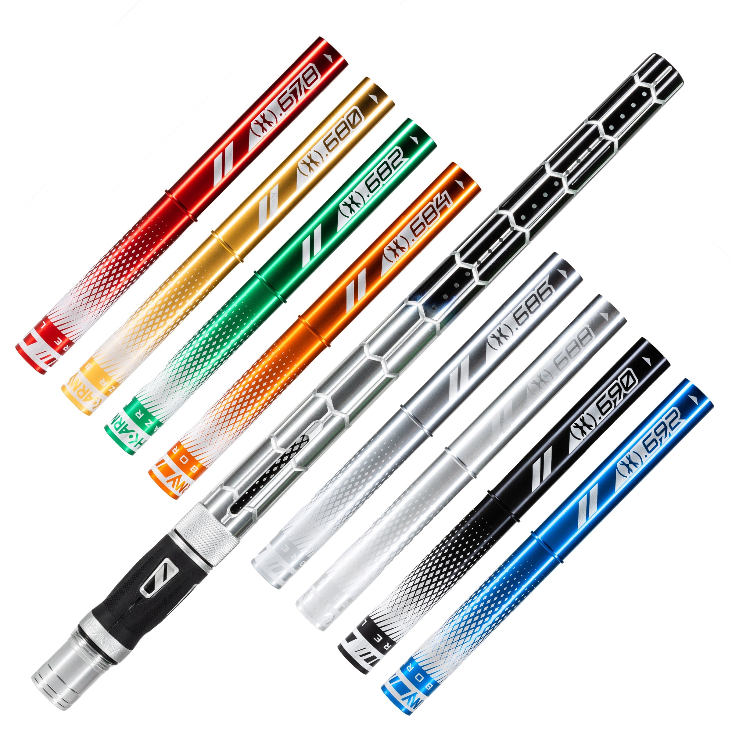 LAZR Elite Nexus Barrel Kit - 15' Silver/Black Colored Inserts - Cocker Threads