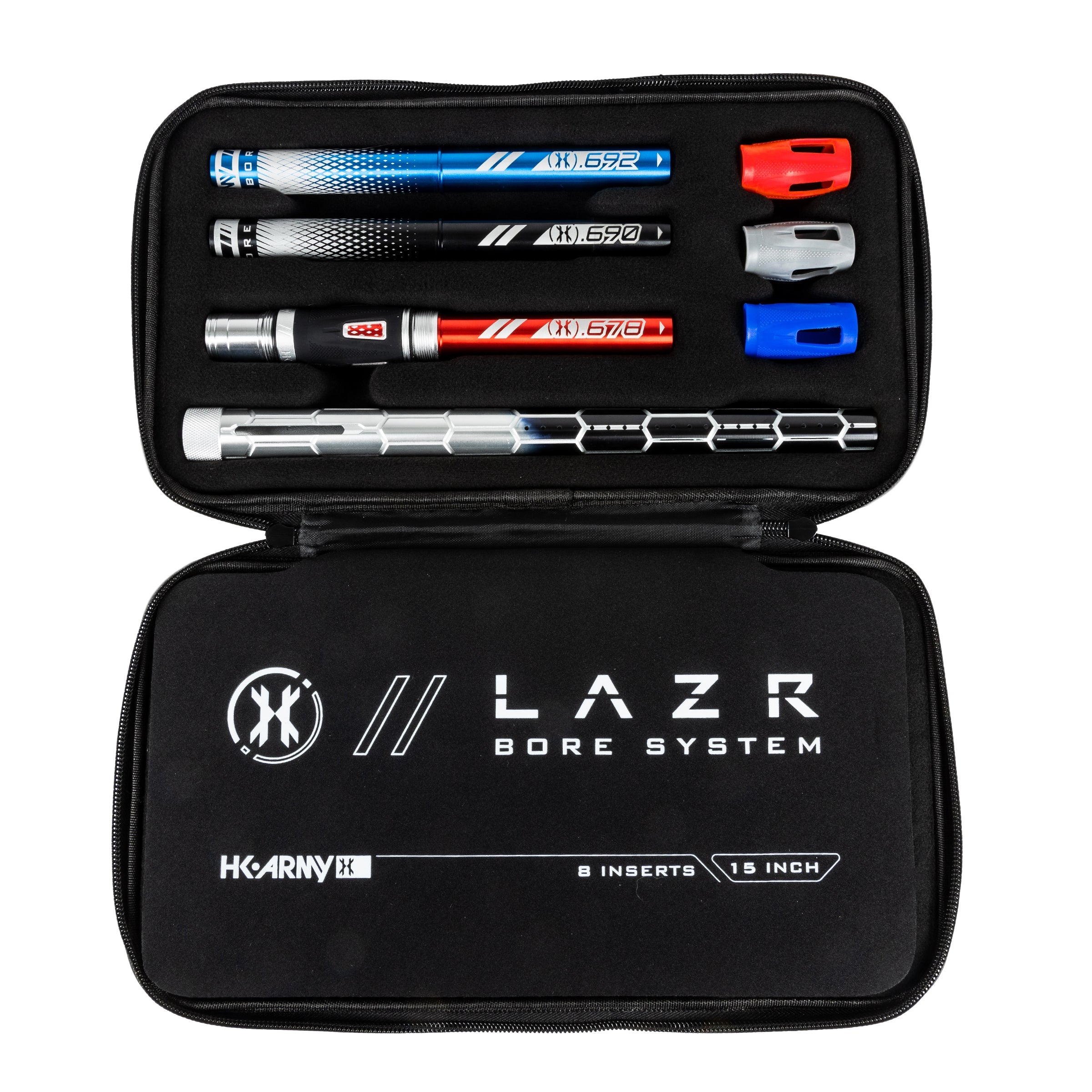 LAZR Elite Nexus Barrel Kit - 15' Silver/Black Colored Inserts - Cocker Threads - Image 2