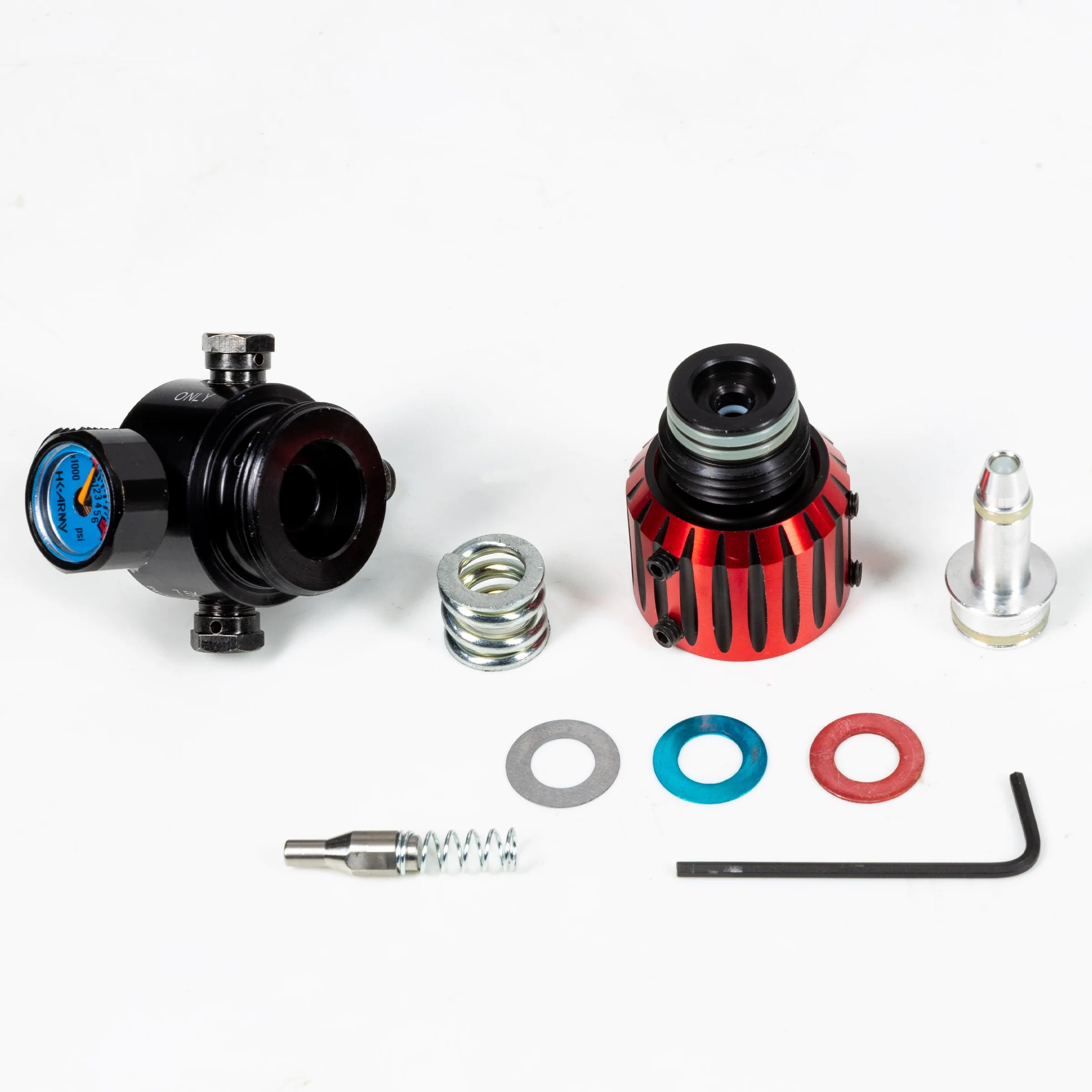 AEROLITE ELITE PRO REG - NOVA - RED/BLACK | output pressure 450-650psi | HK Air Tank Regulator - Image 3