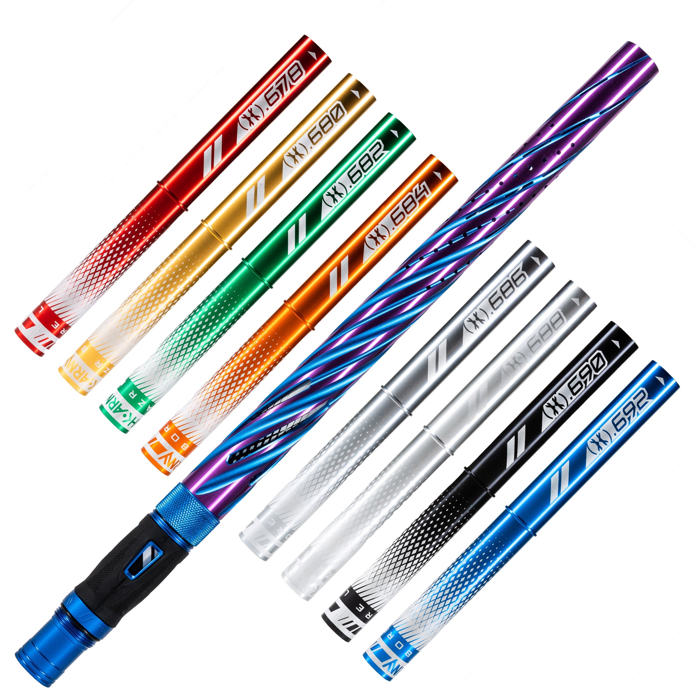 LAZR Elite Orbit Barrel Kit - 15' Blue/Purple Colored Inserts - Cocker Threads