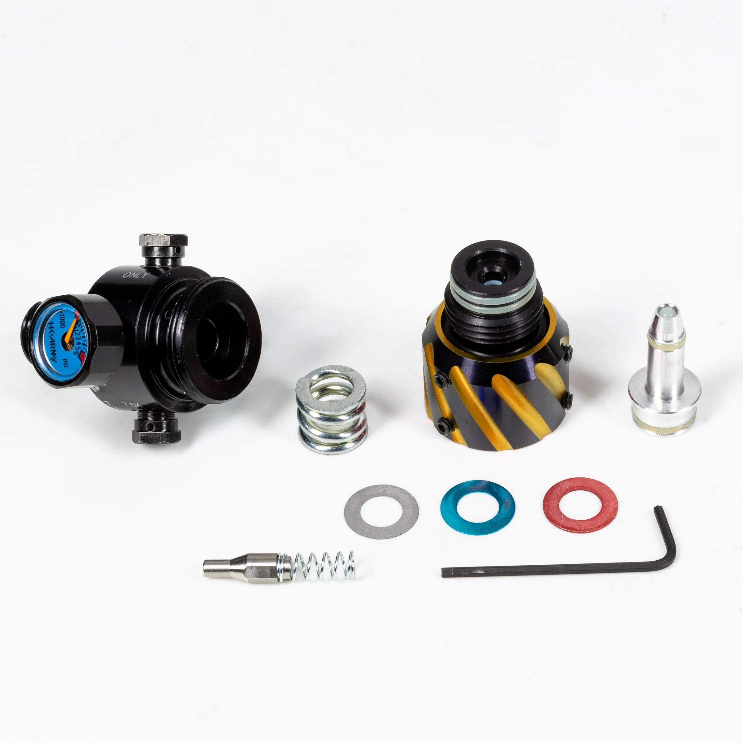 AEROLITE ELITE PRO REG - ORBIT - BLACK/GOLD | output pressure 450-650psi | HK Air Tank Regulator - Image 4
